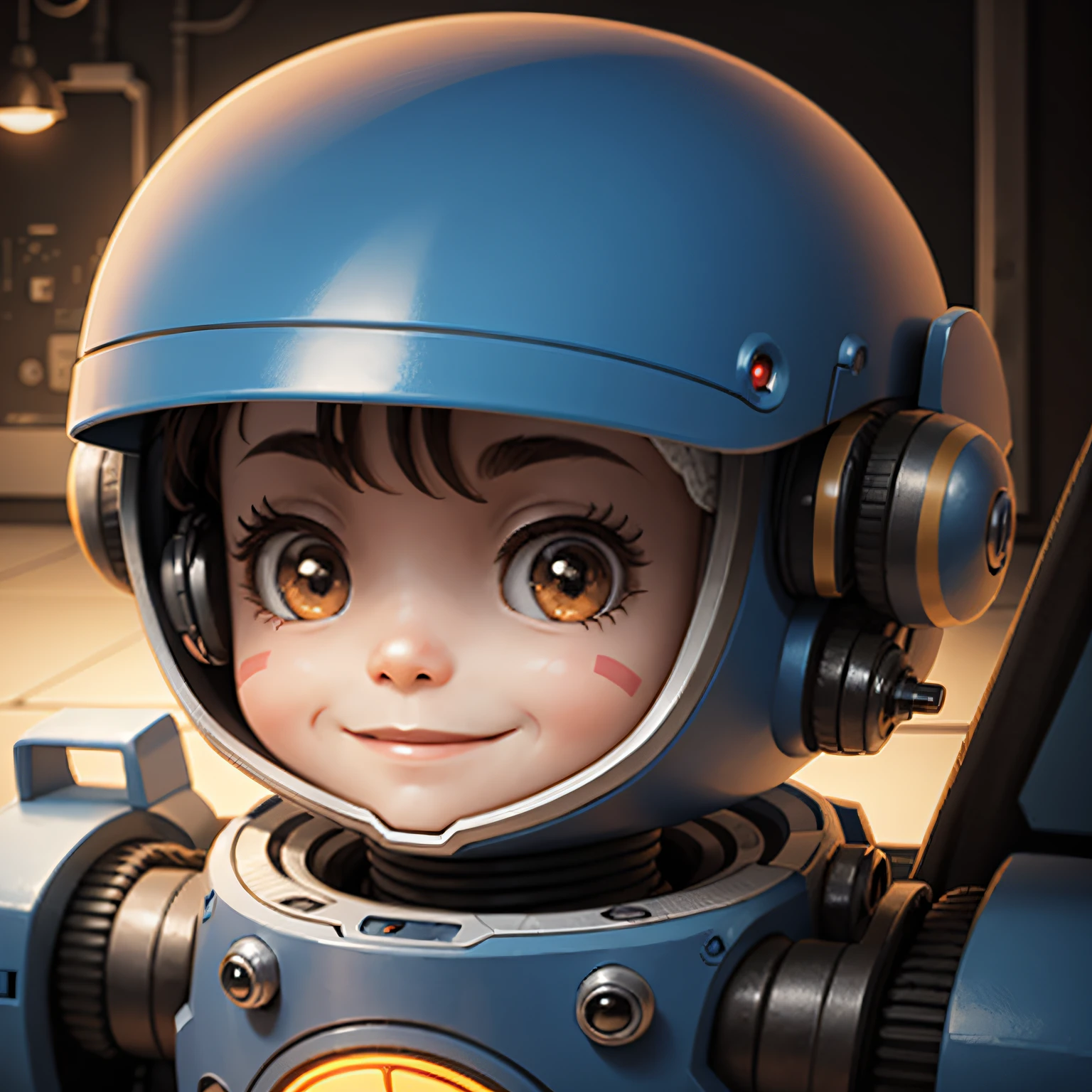 Small and smiling robot for a story of child up to --auto