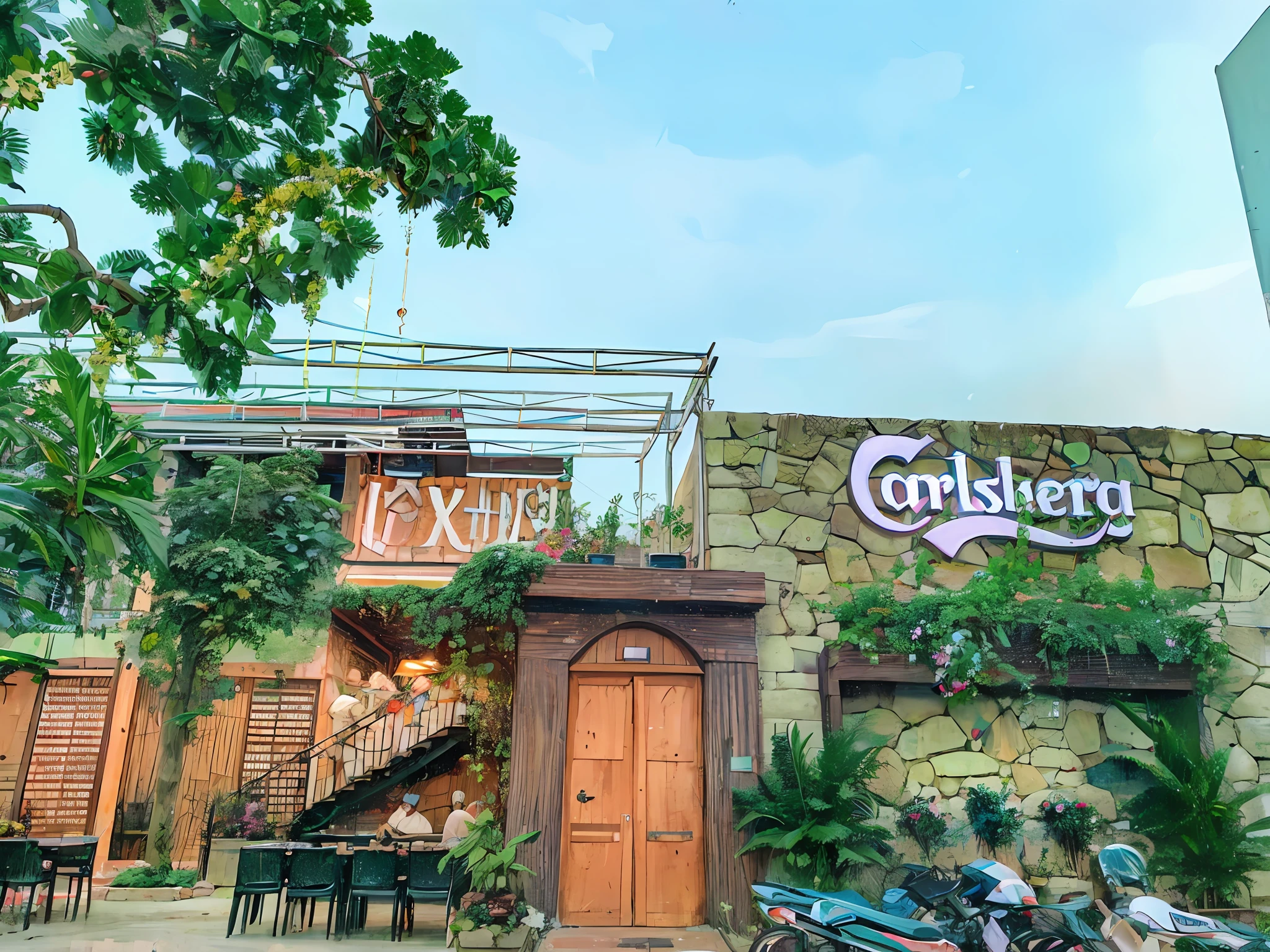 (ultra high res,photorealistic,best quality,photo-realistic),(8k,raw photo,best quality,masterplece),(photon mapping,radiosity,physically-based rendering,automatic white balance),real person,photograph,bridge, building, bush, city, cloud, day, door, fence, field,orest, garden, grass, house, hydrangea, mountain, nature, no_humans, outdoors, path, plant, potted_plant, purple_flower, road, scenery, sky, skyscraper, traditional_media, tree,