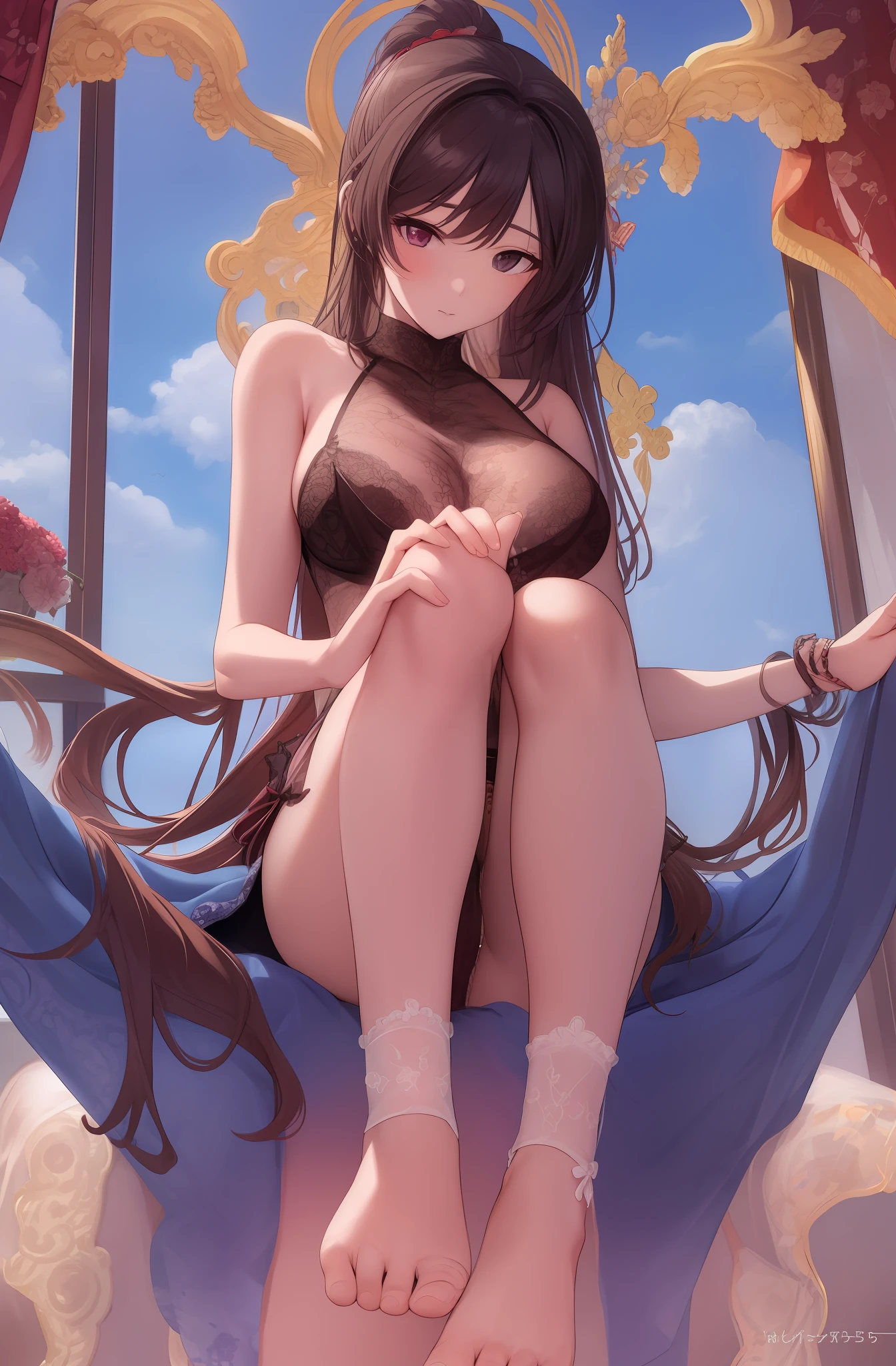 浴室,transparent panty,