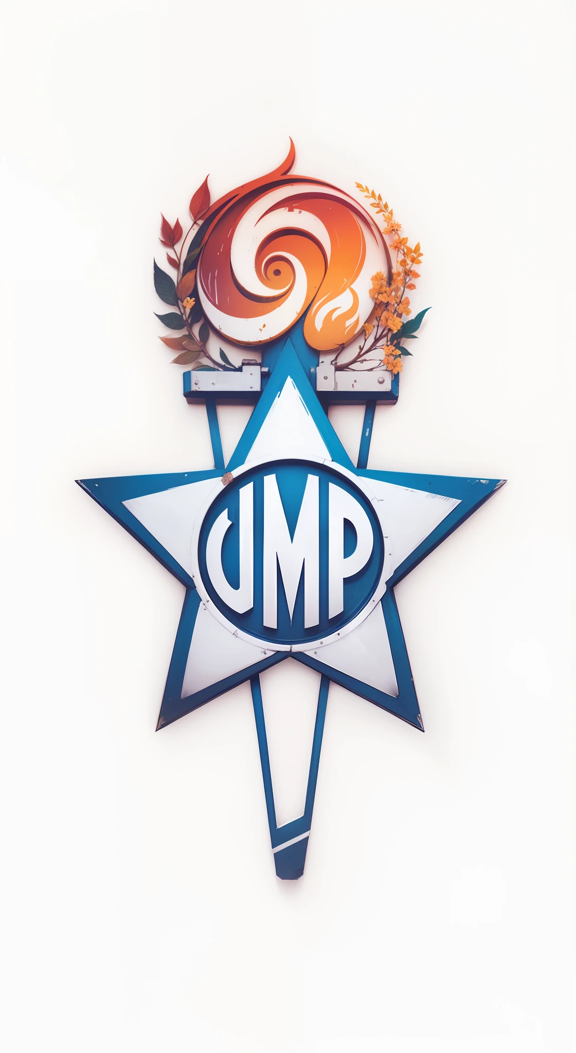 Letras, logo , "UMP" tijolos, bloco, tema oriental, Japan