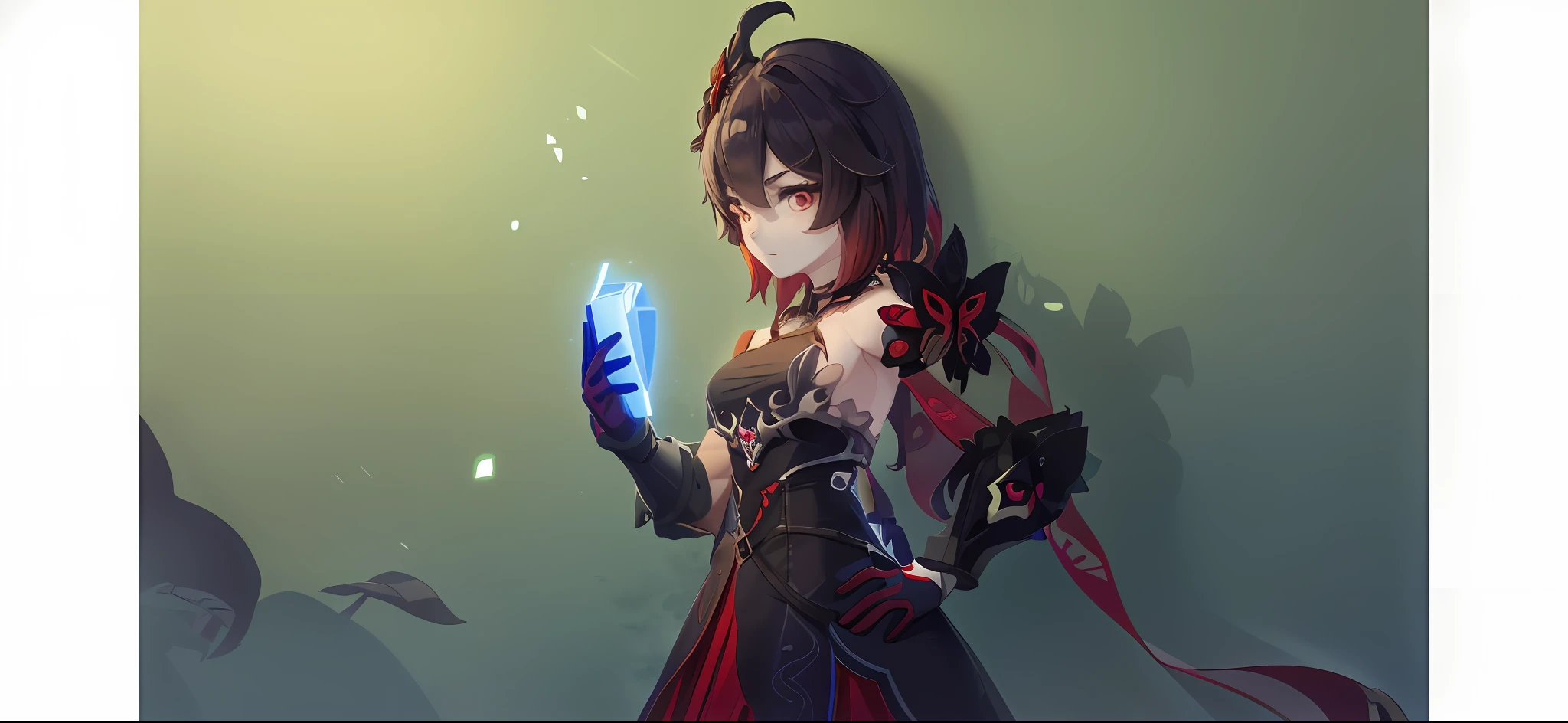 Anime girl wearing a red dress,Blue light in hand, Ayaka Genshin impact, Genshin impact's character, ayaka game genshin impact, shalltear bloodfallen, video game genshin impact, ryuko matoi, Genshin Impact style, attractive matoi ryuko, Genshin, Keqing from Genshin Impact, Genshin Impact