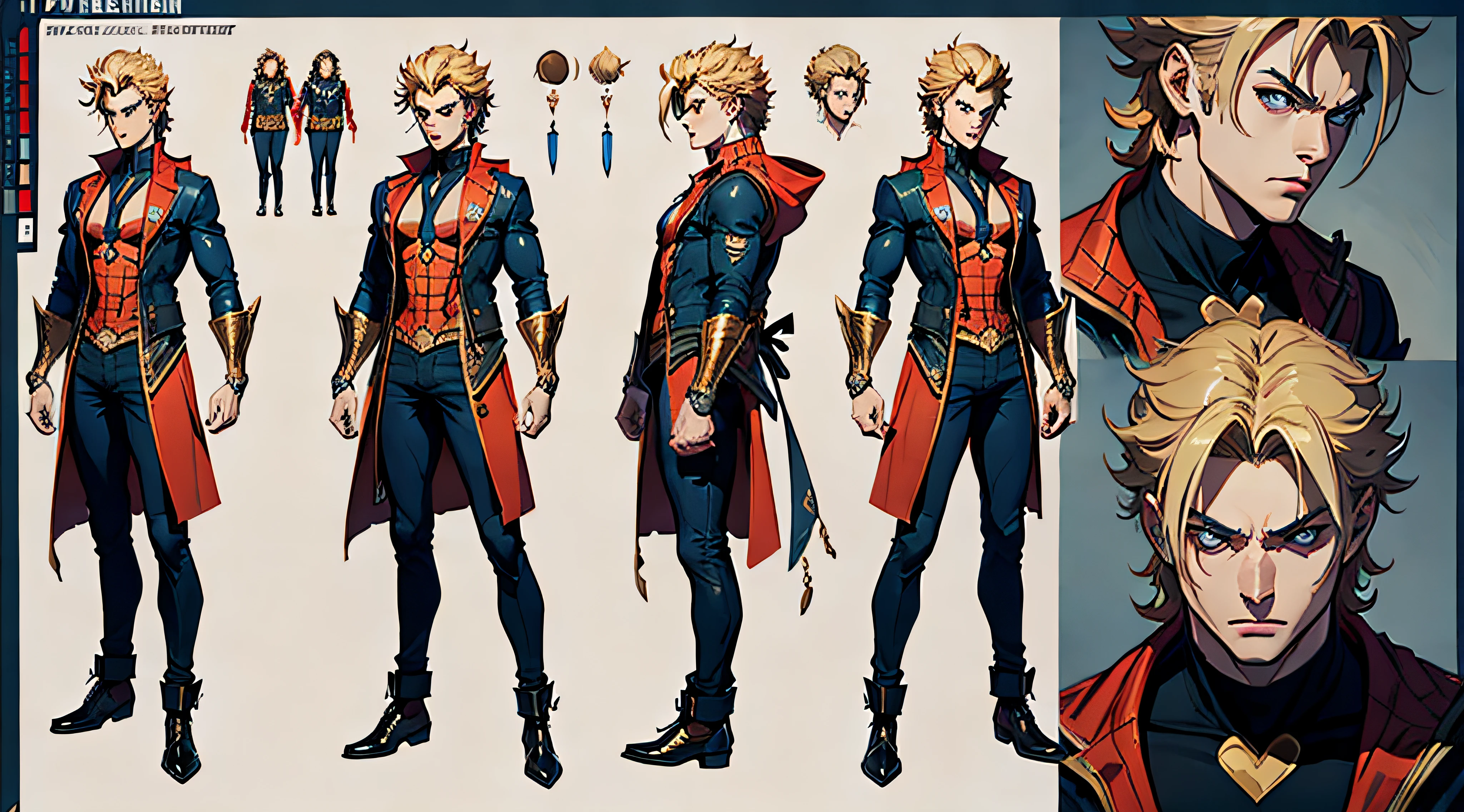 ((best quality)), ((master piece)), (detailed: 1.4),((concept art)), ((super detailed)), Detailed face, detailed outfit. (1 character) spiderman + DIO BRANDO