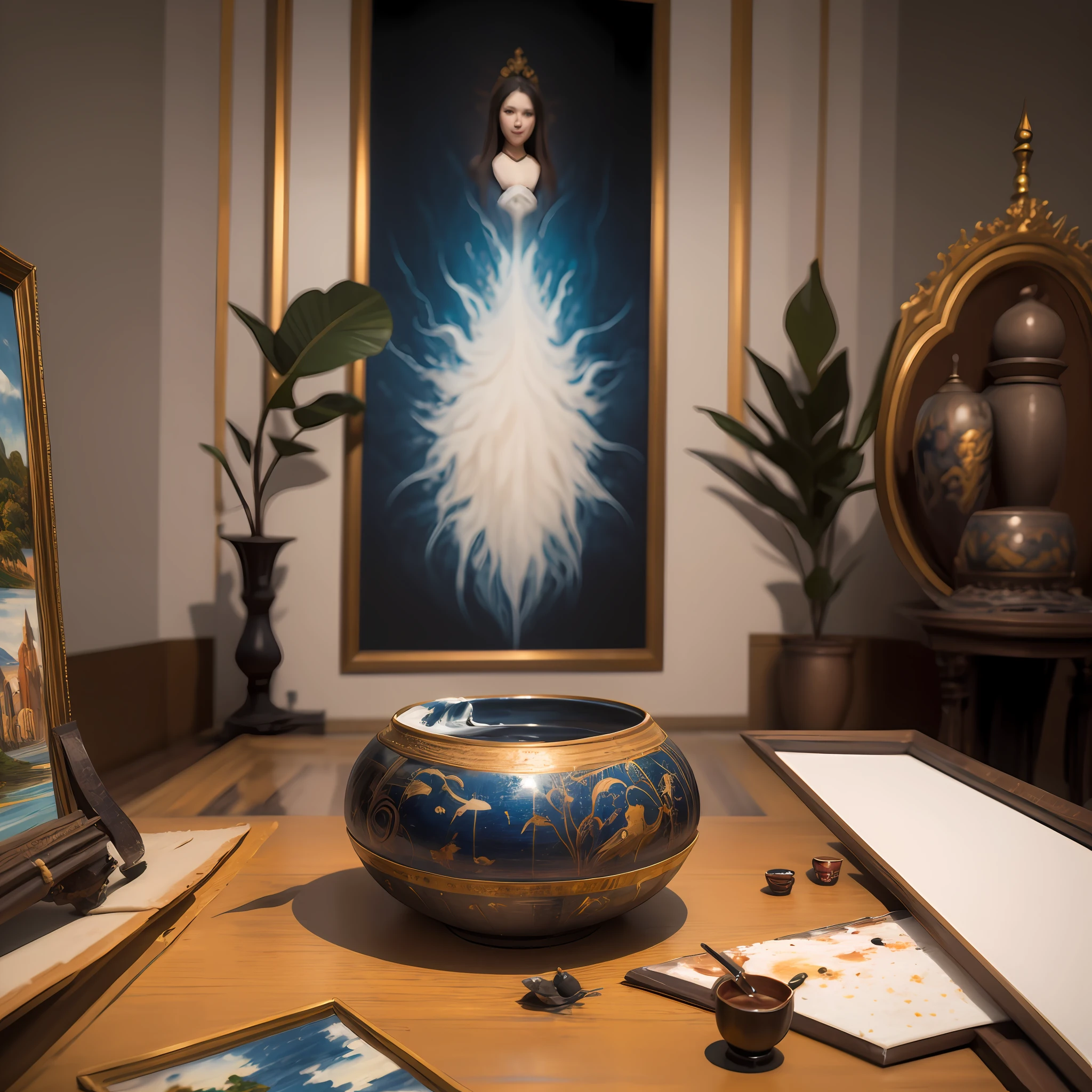 There was a kingdom that offered a great prize to the artist who was able to capture in a painting the perfect peace. Foram muitos os artistas que tentaram. O rei observou e admirou todas as pinturas, mas houve apenas duas de que ele realmente gostou. --auto