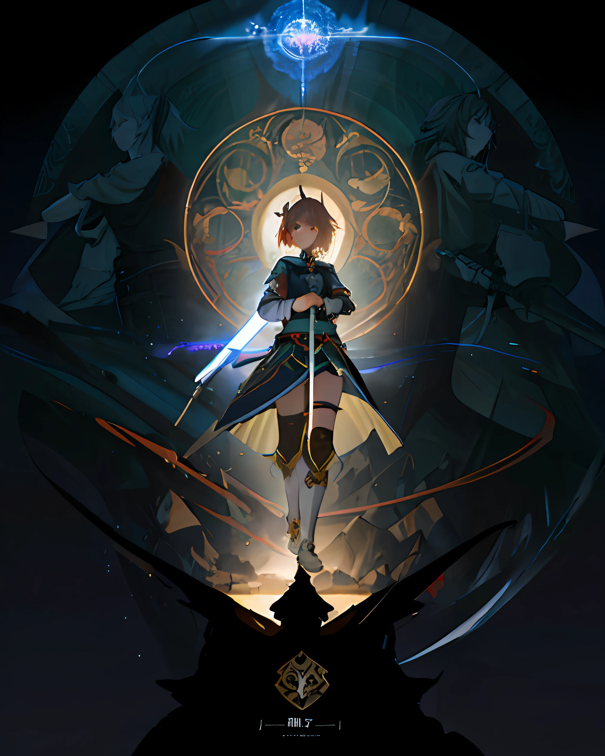 anime, anime girl, sword, sword, sword, sword, sword, sword, sword, sword, sword, sword, sword, sword, sword, sword, cushart krenz key art feminine, artgerm and atey ghailan, by Yang J, in the art style of mohrbacher, she is holding a sword