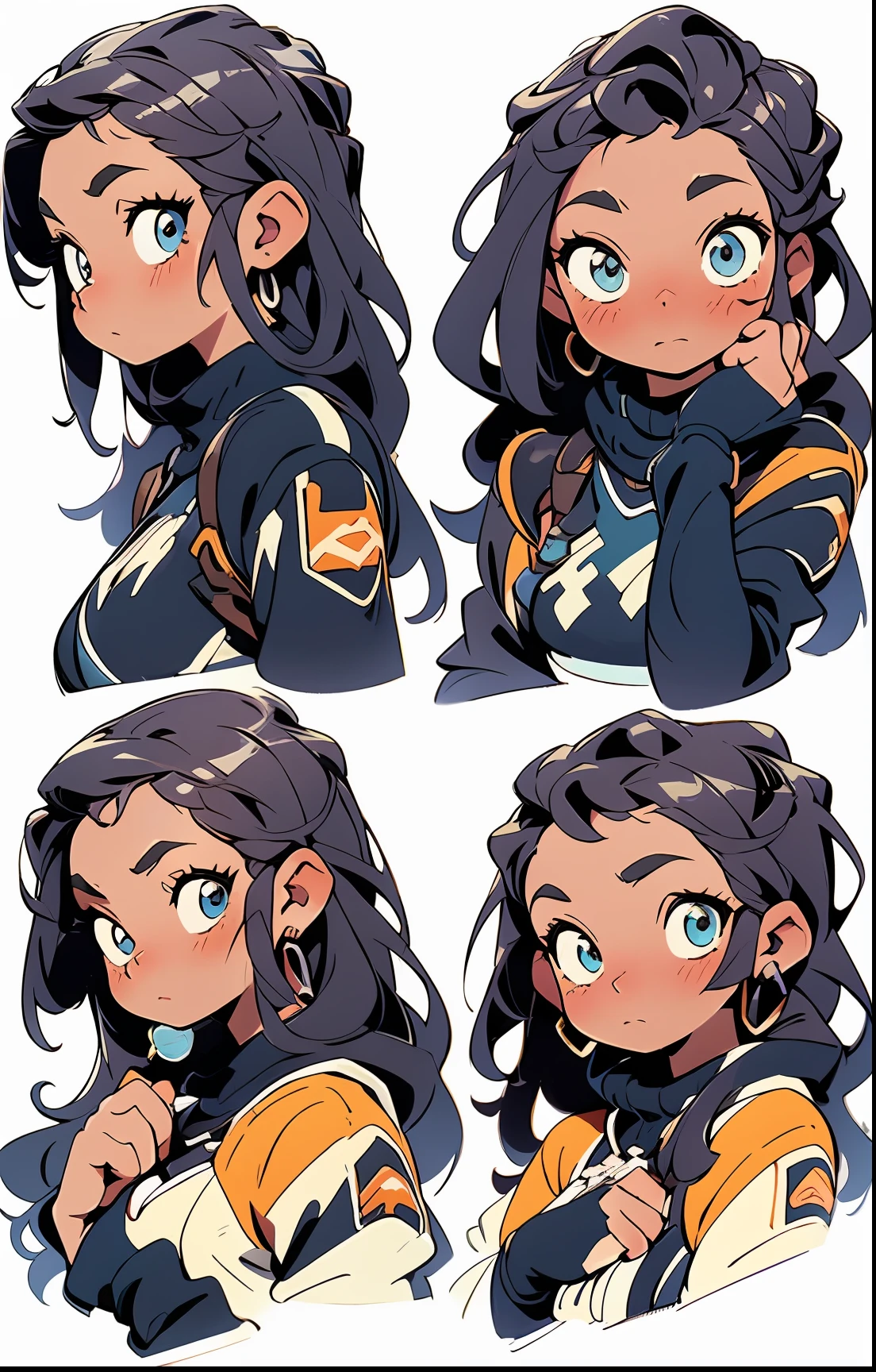 There are four pictures of a woman with long hair and a strawberry in her hair, fanart requintada altamente detalhada, fanart detalhado, design de personagem altamente detalhado, Arte no estilo de Guweiz, design detalhado de personagens, pintura de personagem bonita, arte detalhada do personagem de anime, No estilo de arte de Bowater, 8k arte detalhada de alta qualidade, Alphonse Mucha e Rossdraw