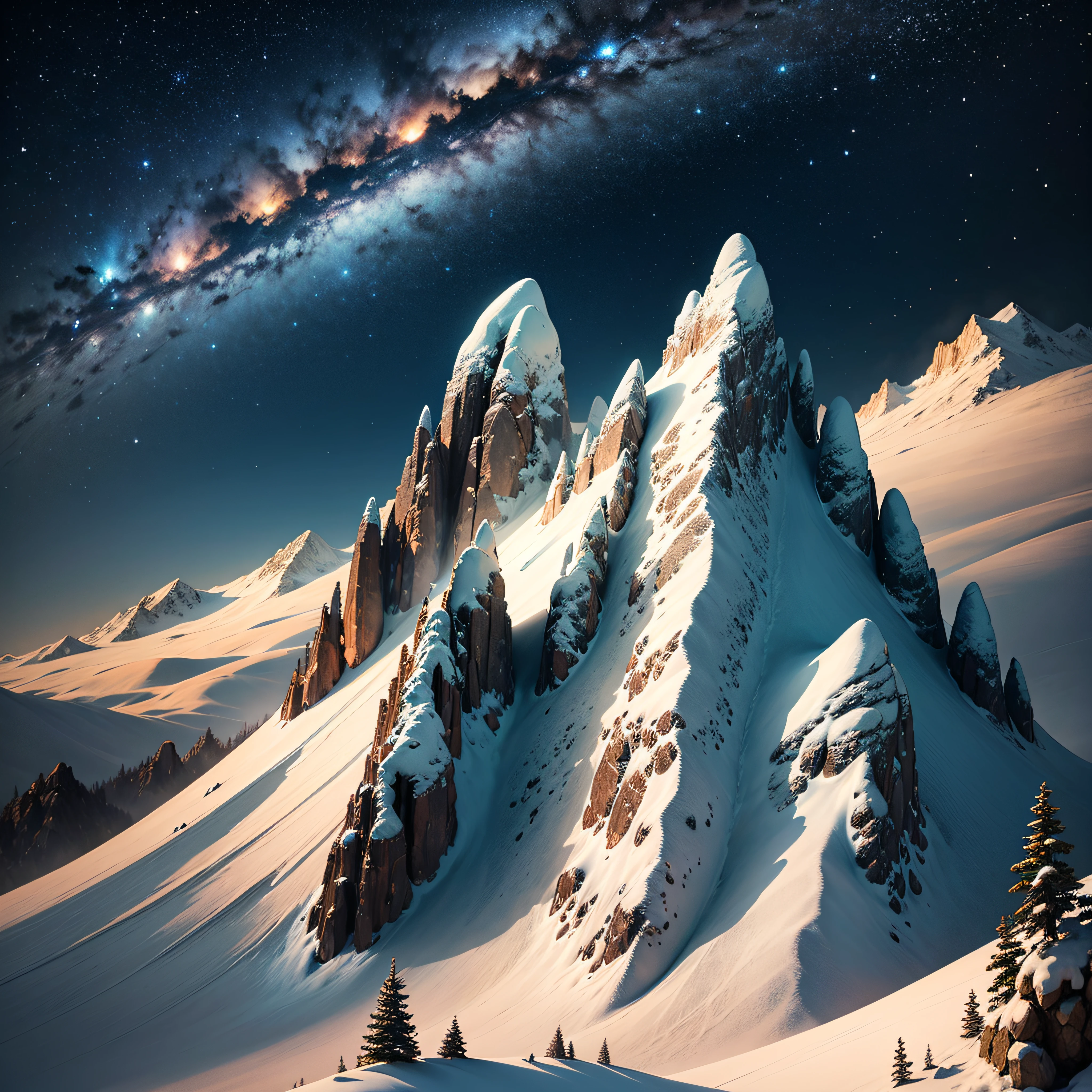 There are stars on the mountain,No one --auto