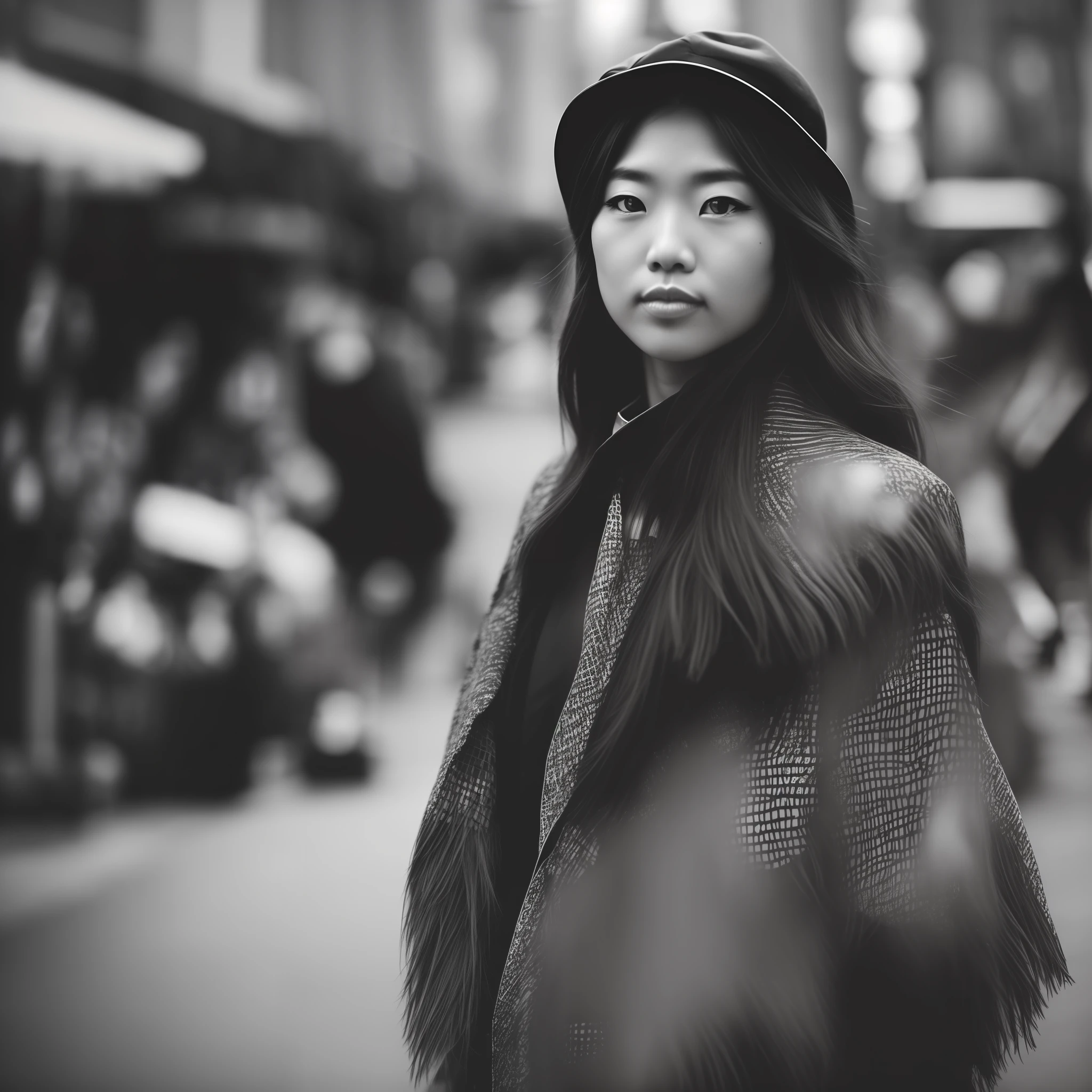 Monochrome Fashion Street Snap、newyork、SOHO、Canon5D、Ultra-high-quality photos