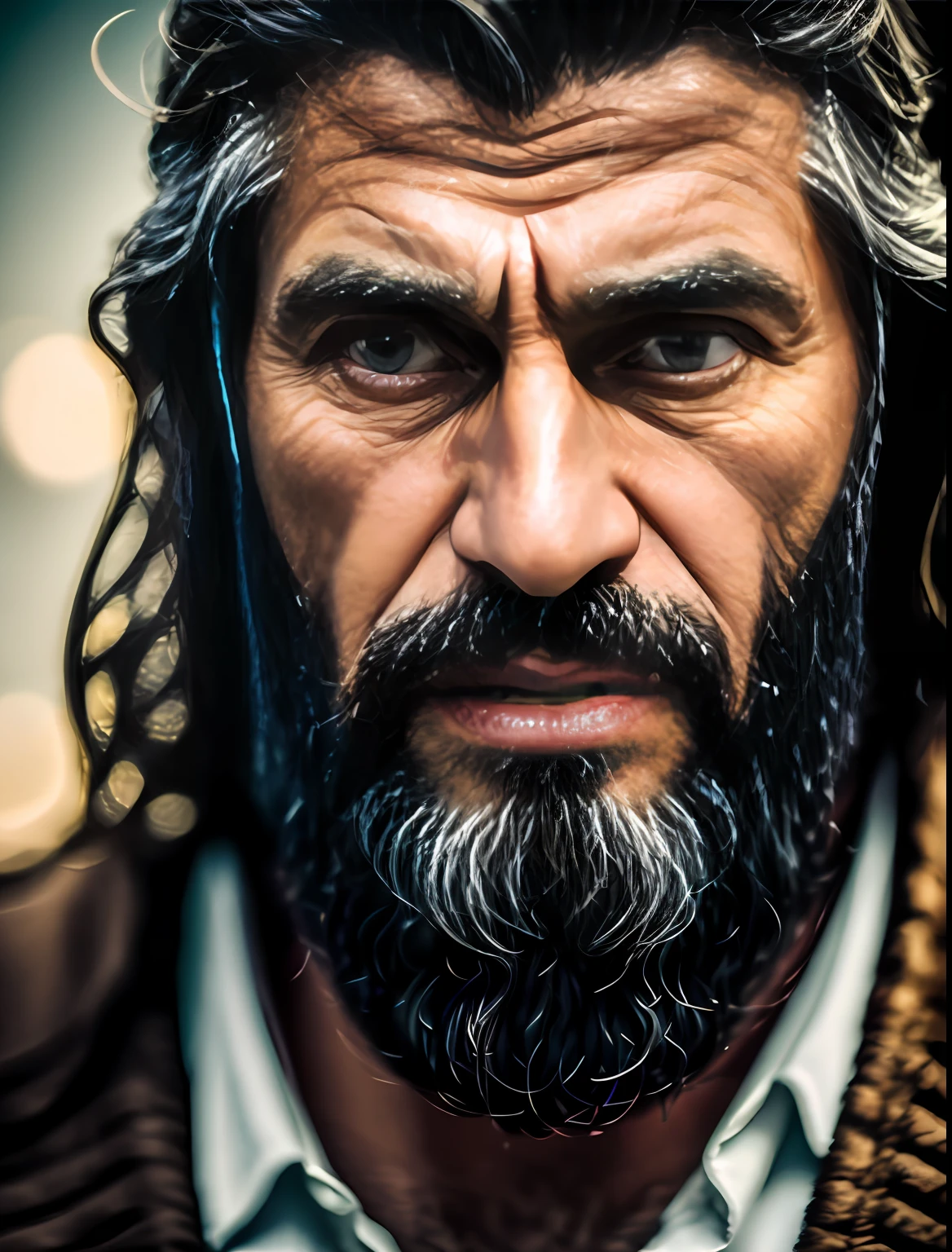 A very rustic handsome and attractive middle age man, full focus, tiltshift, ethereal, cinematic, shimmering lights, vikings, god, mythological king, grotesque, fierce, tumblr contest winner, hurufiyya, renaissance painting, very strong and masculine, movie still, cinematic lighting. photograph, detailed symmetric realistic face, extremely detailed natural texture, peach fuzz, long hair, masterpiece, absurdres, nikon d850 film stock photograph, kodak portra 400 camera f1.6 lens, extremely detailed, amazing, fine detail, hyper realistic lifelike texture, dramatic lighting, unrealengine, trending on artstation, cinestill 800 tungsten, looking at the viewer, photo realistic, RAW photo, TanvirTamim, high quality, highres, sharp focus, extremely detailed, cinematic lighting, 8k uhd,-imagine-