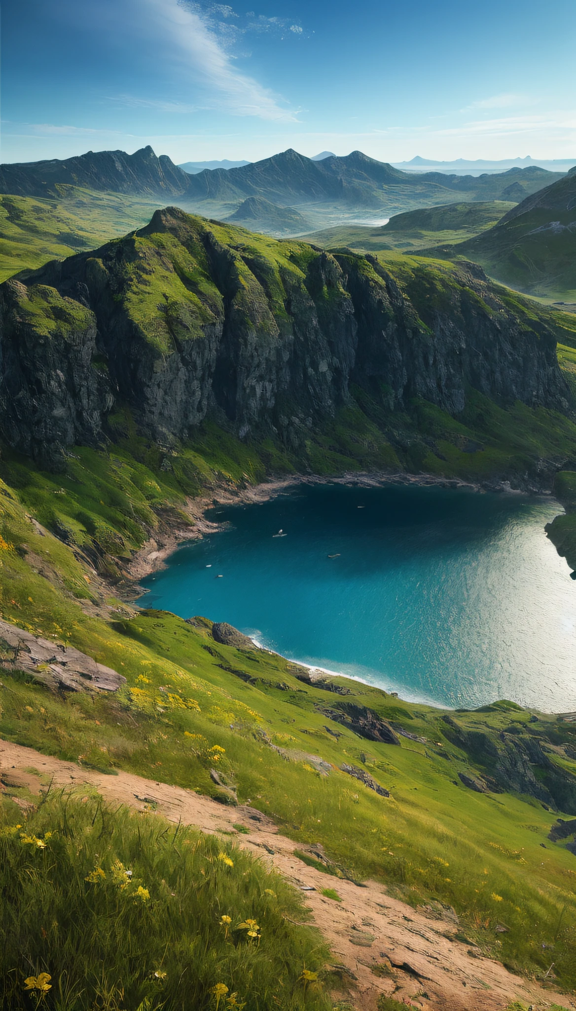 Photorealistic natural terrain photos, masterpieces, ultra high resolution, (realism: 1.4), cinema lighting, exceptionally detailed, ultra-realistic, complex design, fine details, octane rendering