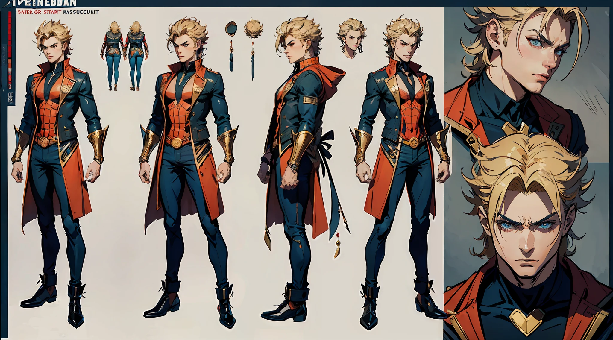 ((best quality)), ((master piece)), (detailed: 1.4),((concept art)), ((super detailed)), Detailed face, detailed outfit. (1 character) spiderman + DIO BRANDO