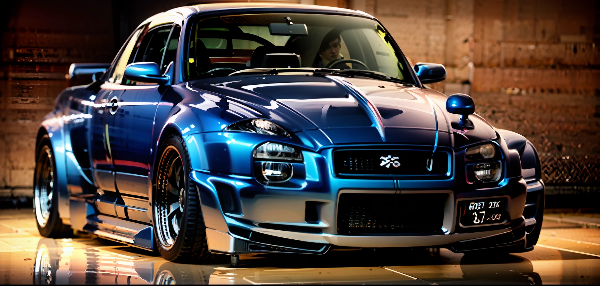 um close up de um carro azul com uma placa, Inspirado no besouro, besouro, escaravelho, Corpo largo, hyper real render, trending on vehicle design, vista completa de um carro, Restomod, front-end longo, hyper realistic render, Octanagem VRAY, Foto de perfil frontal, hyper realistic 3d rendering, hyperrealistic rendering, design do carro