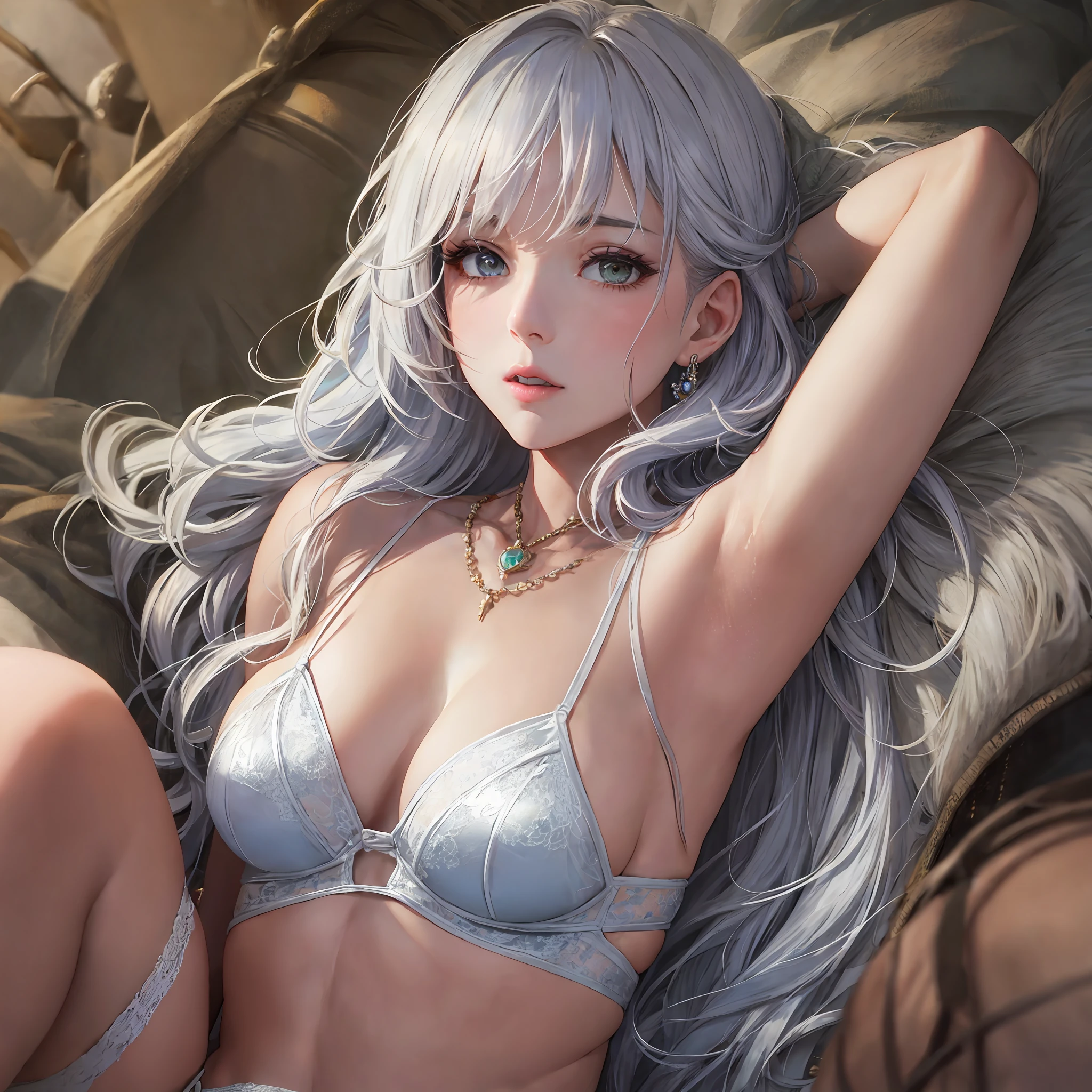 Silvery hair,:Movie goddess body shooting;Movie goddess shots,