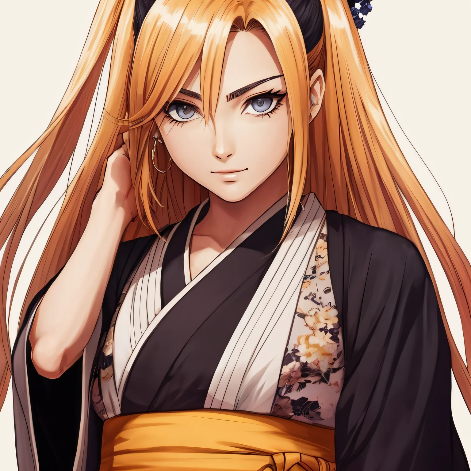 Naruto drawing style,best qualtiy,A beautiful woman in Hanfu,Delicate facial features,Full-figured,Full body like,cabelos preto e longos --auto