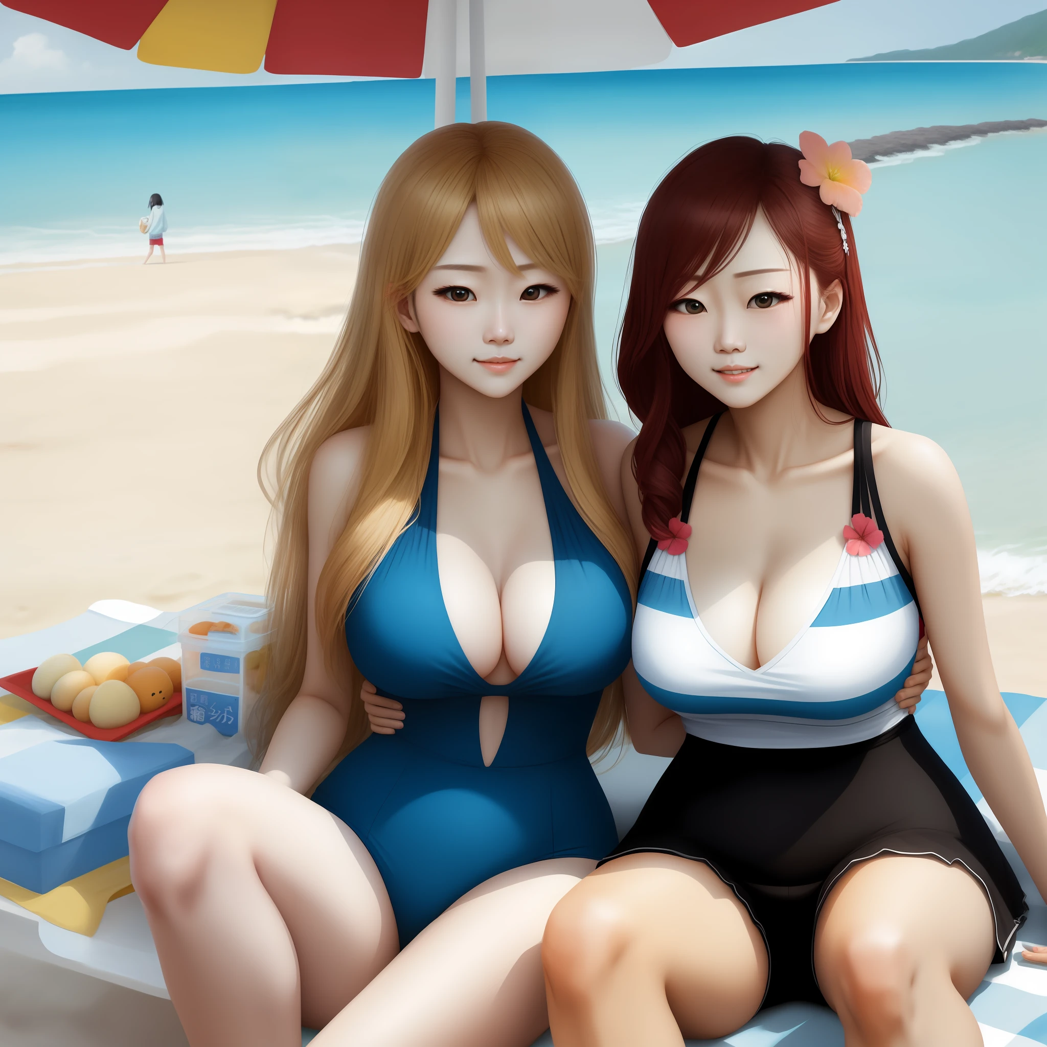 Beautuful Women,adolable,beachside,比基尼,Bigchest,