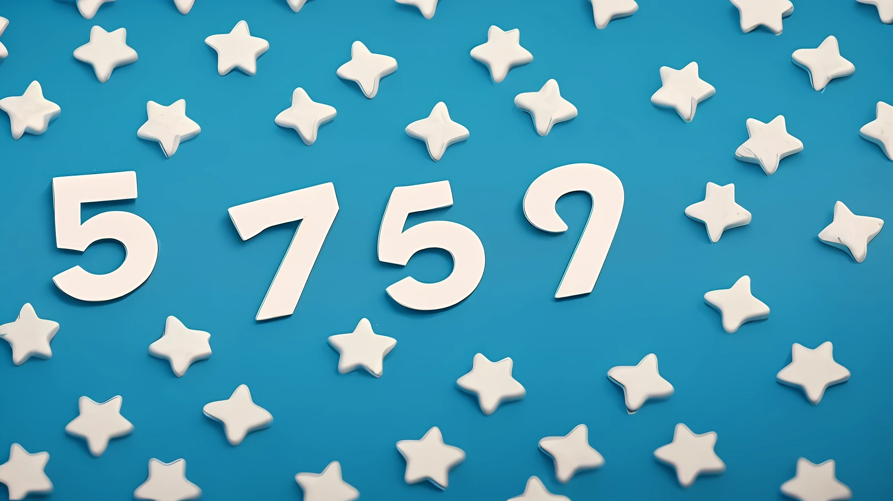 Number 577,blue colors,Illusion,Sea space background