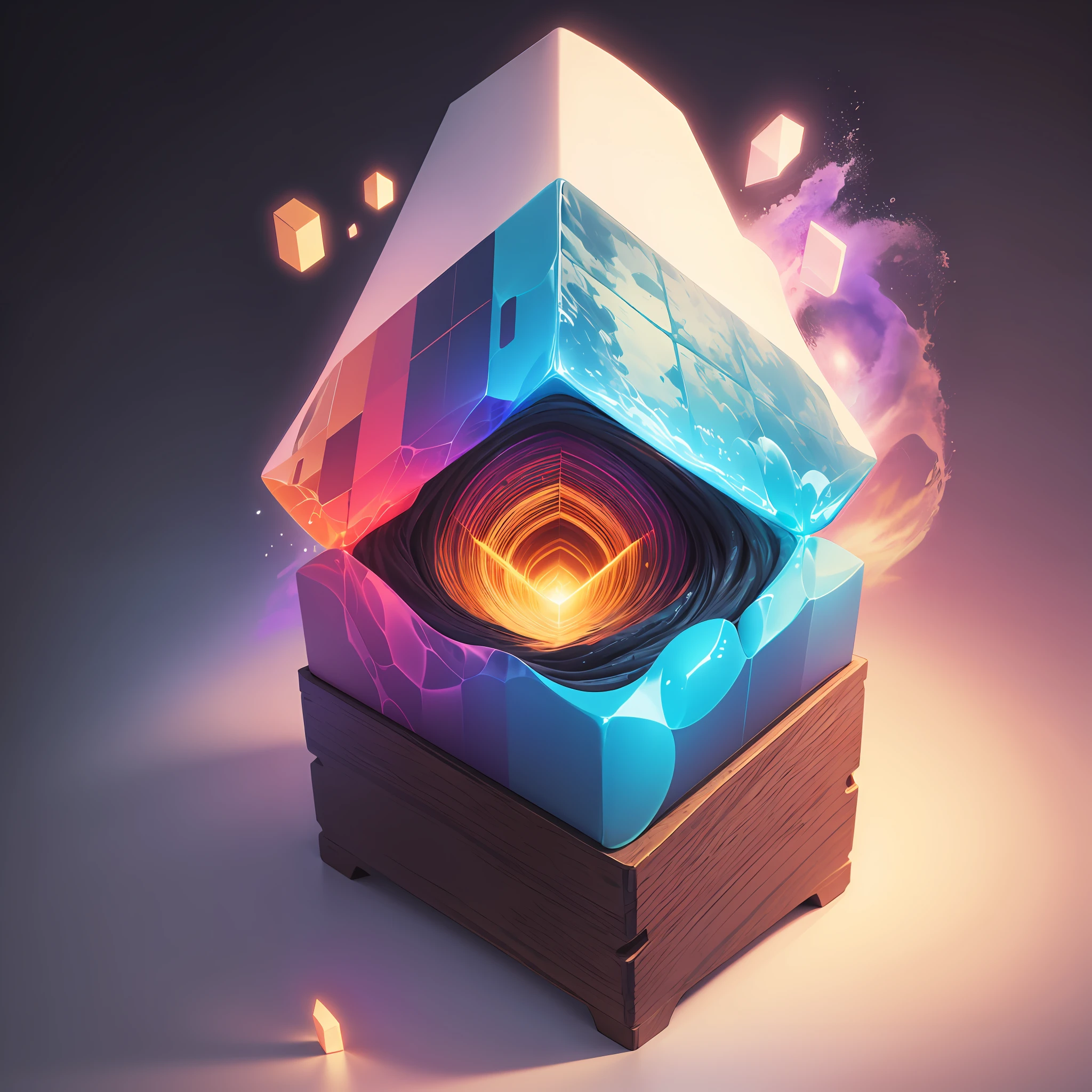Tesseract dimensional, multicolored --auto