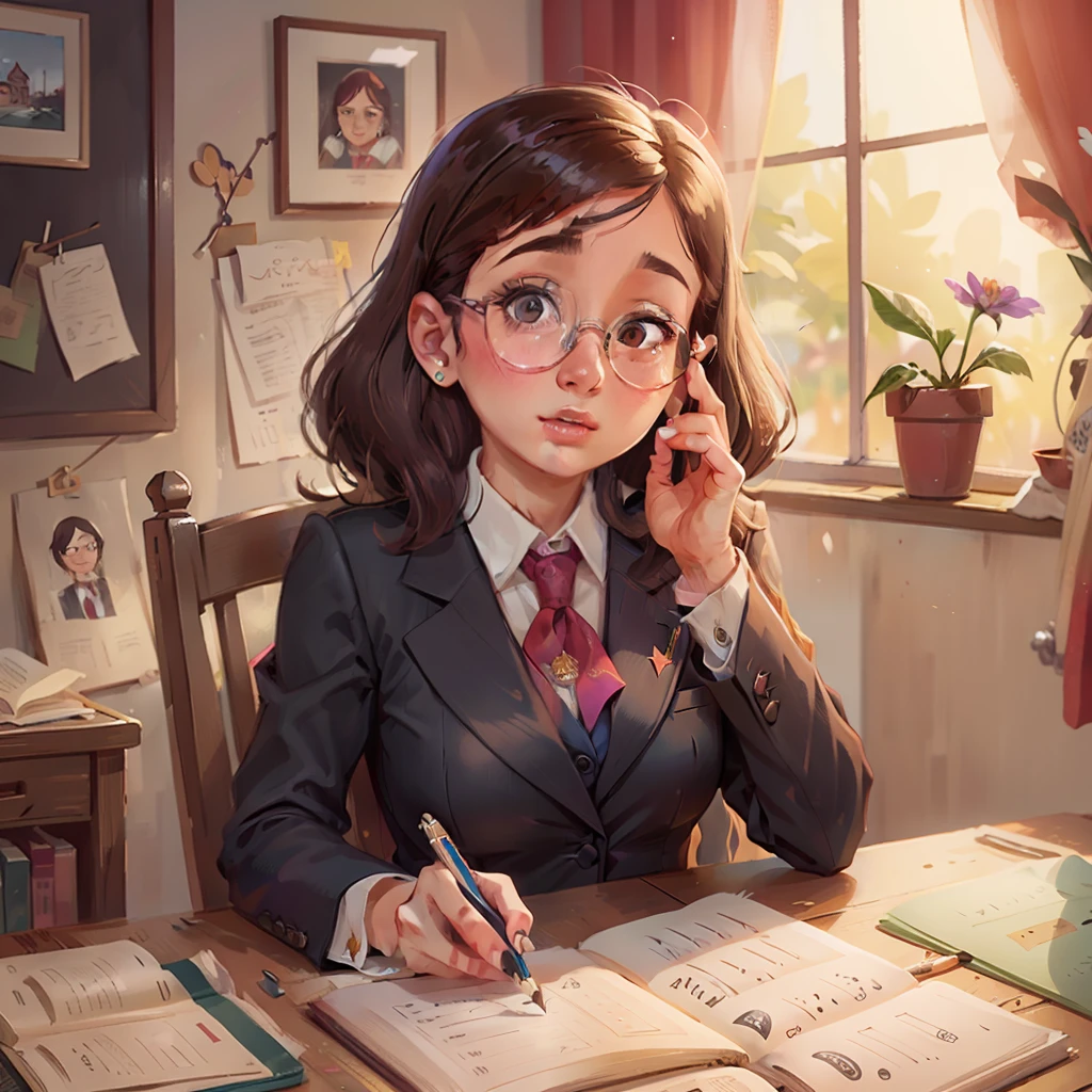sofia de secretaria e terno