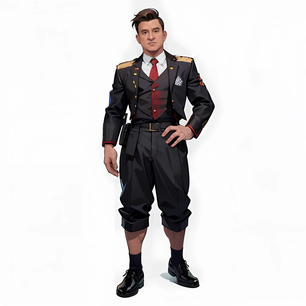 kiko do chaves, jovem 20 anos, pele branca, bonito, sorriso , chapeu colorido, bochecha grande, olhos arregalados, gravata quadrada vermelha, roupa de marinheiro preto com branco, meia amarela e sapato preto Homem de uniforme preto e vermelho posando para foto, roupas de marinheiro, Uniforme de marinheiro, corpo inteiro com traje, wearing dark maritime clothing, camisa solta colar marinheiro uniforme, fotografia de corpo inteiro, fantasia, tiro de corpo inteiro, corpo inteiro em tiro,, tiro de comprimento de corpo inteiro, foto de corpo inteiro