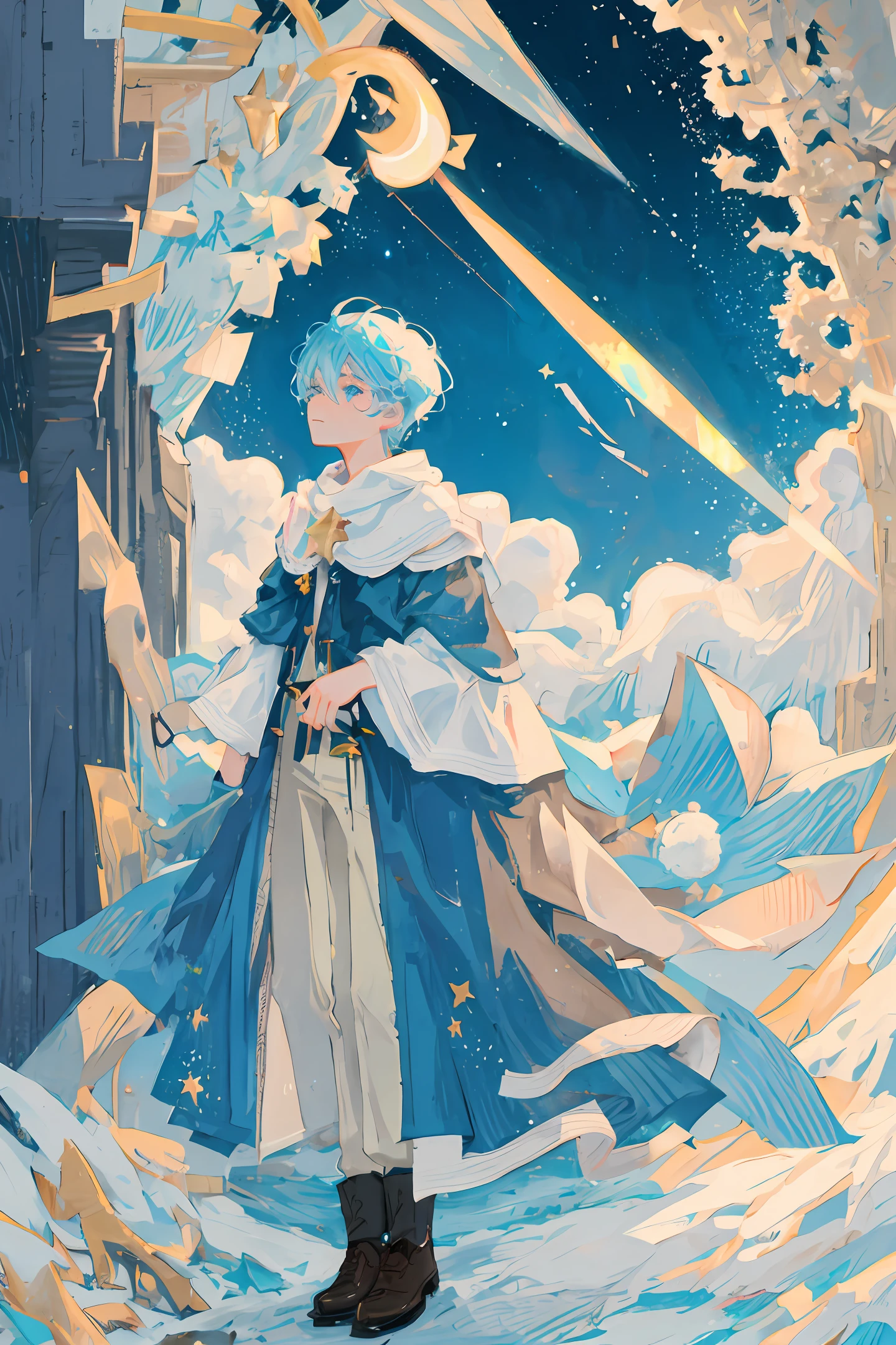 Boy holding a star