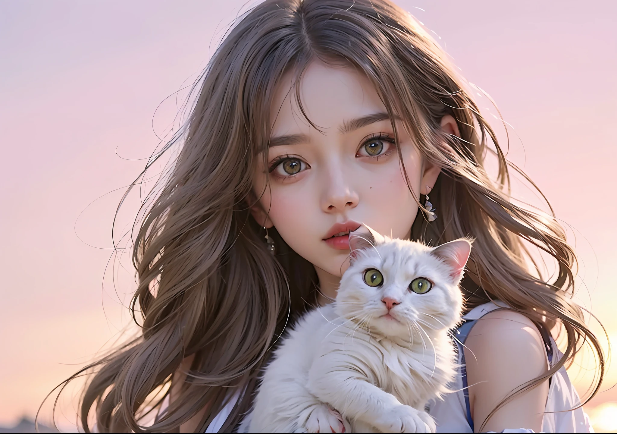 anime girl with long hair holding a white cat in her arms, very beautiful cute catgirl, beautiful anime catgirl, cute anime catgirl, guweiz, very beautiful anime cat girl, cute art style, beautiful young catgirl, white ( cat ) girl, attractive cat girl, artwork in the style of guweiz, white cat girl, anime catgirl