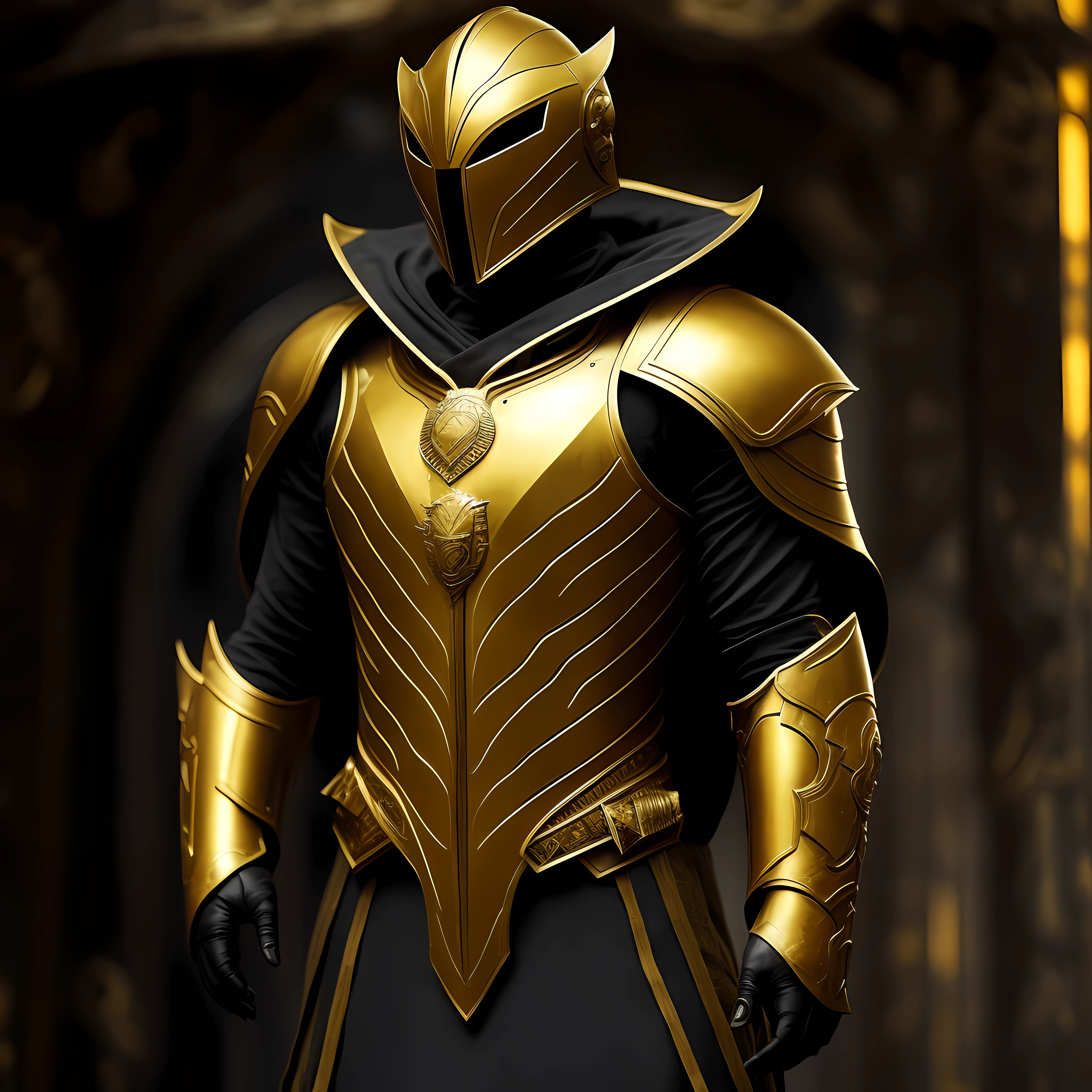 Araffe dressed in a golden costume is in a room, superhero from the boys tv show, Ouro Sci - Armadura de Fi:, Armadura dourada do corpo, terno de armadura de ouro, armadura pesada de ouro. Dramatic, the golden humanoid robot, armadura de ouro elegante, a man wearing a golden mask, armadura dourada vestindo, Armadura Obsidiana de Ouro, Armadura Dourada, corpo de ouro, Armadura de corpo inteiro dourada