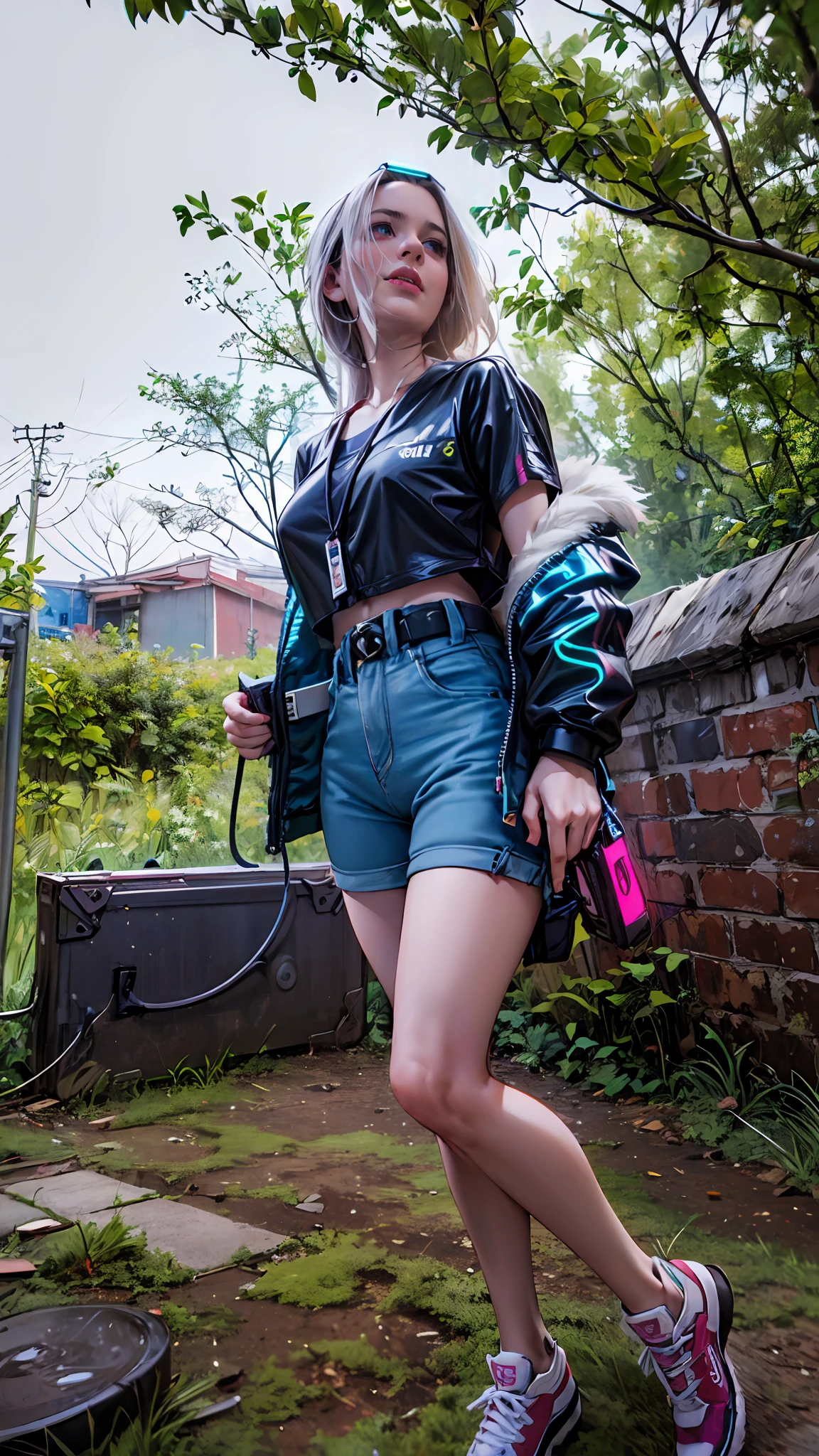 ((Melhor qualidade)), ((obra-prima)), (altamente detalhado: 1.3), 3D, NeonNoir, belo homem cyberpunk, (using the head mounted display which is thick and hi-tech: 1.2), usando uma capa, hacking um terminal de computador, PURPLE NEON LIGHT FROM MONITOR, GREEN NEON SIGNS ON THE WALL