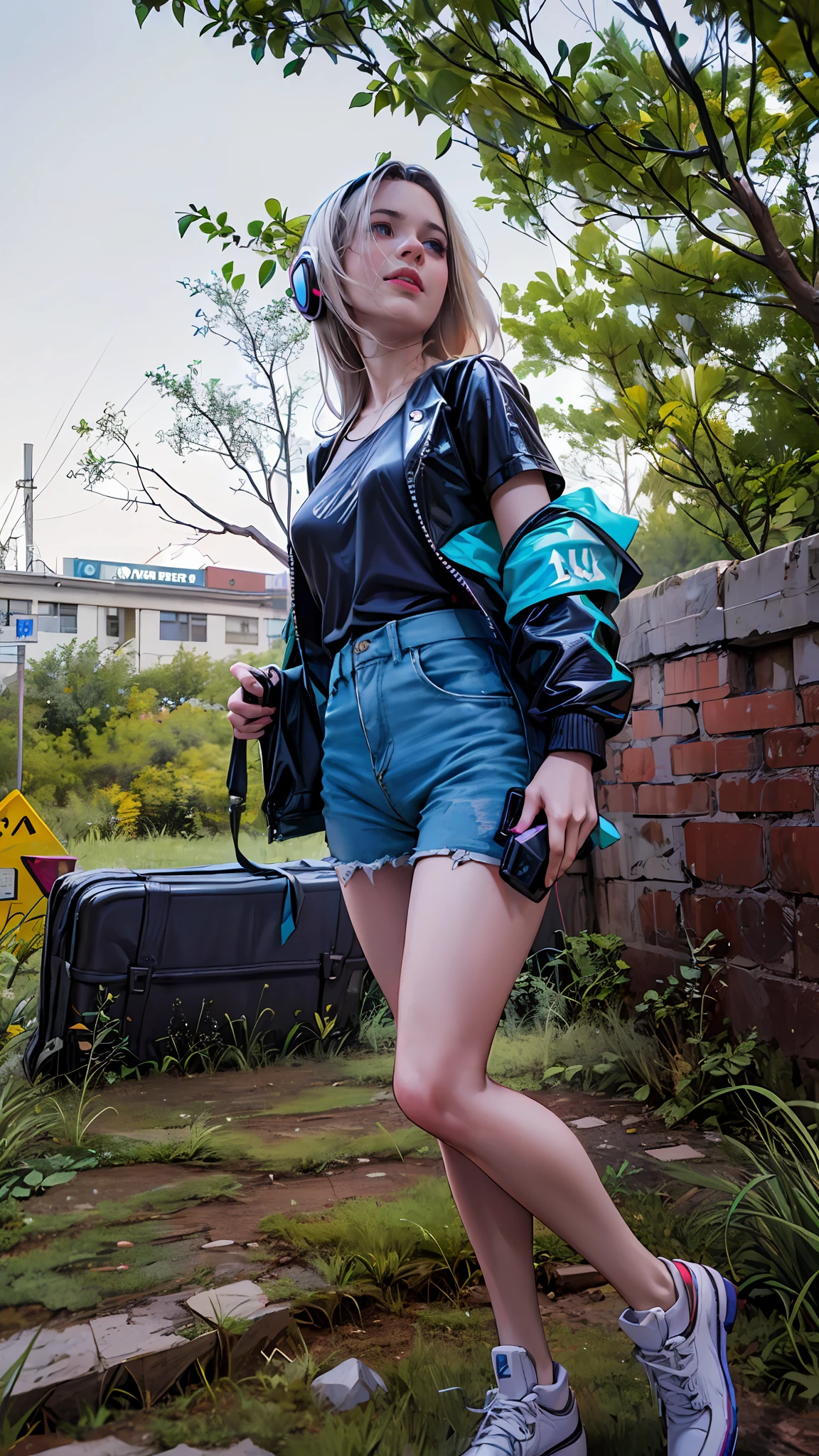 ((Melhor qualidade)), ((obra-prima)), (altamente detalhado: 1.3), 3D, NeonNoir, belo homem cyberpunk, (using the head mounted display which is thick and hi-tech: 1.2), usando uma capa, hacking um terminal de computador, PURPLE NEON LIGHT FROM MONITOR, GREEN NEON SIGNS ON THE WALL