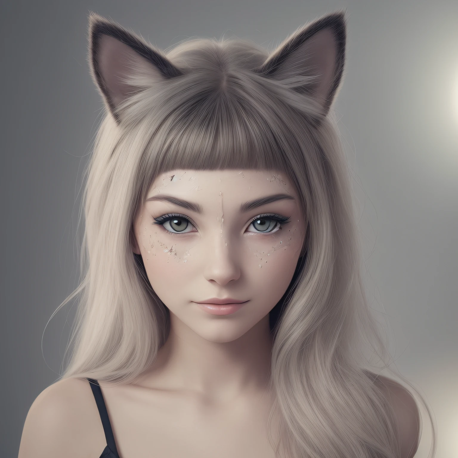 cat girl 1 , orelha de gato , uma mulher com uma peruca loira ,olhos e rosto lindamente detalhados, (rosto lindamente detalhado ) , decote , grandes , roupa transparente , roupa molhada . --auto