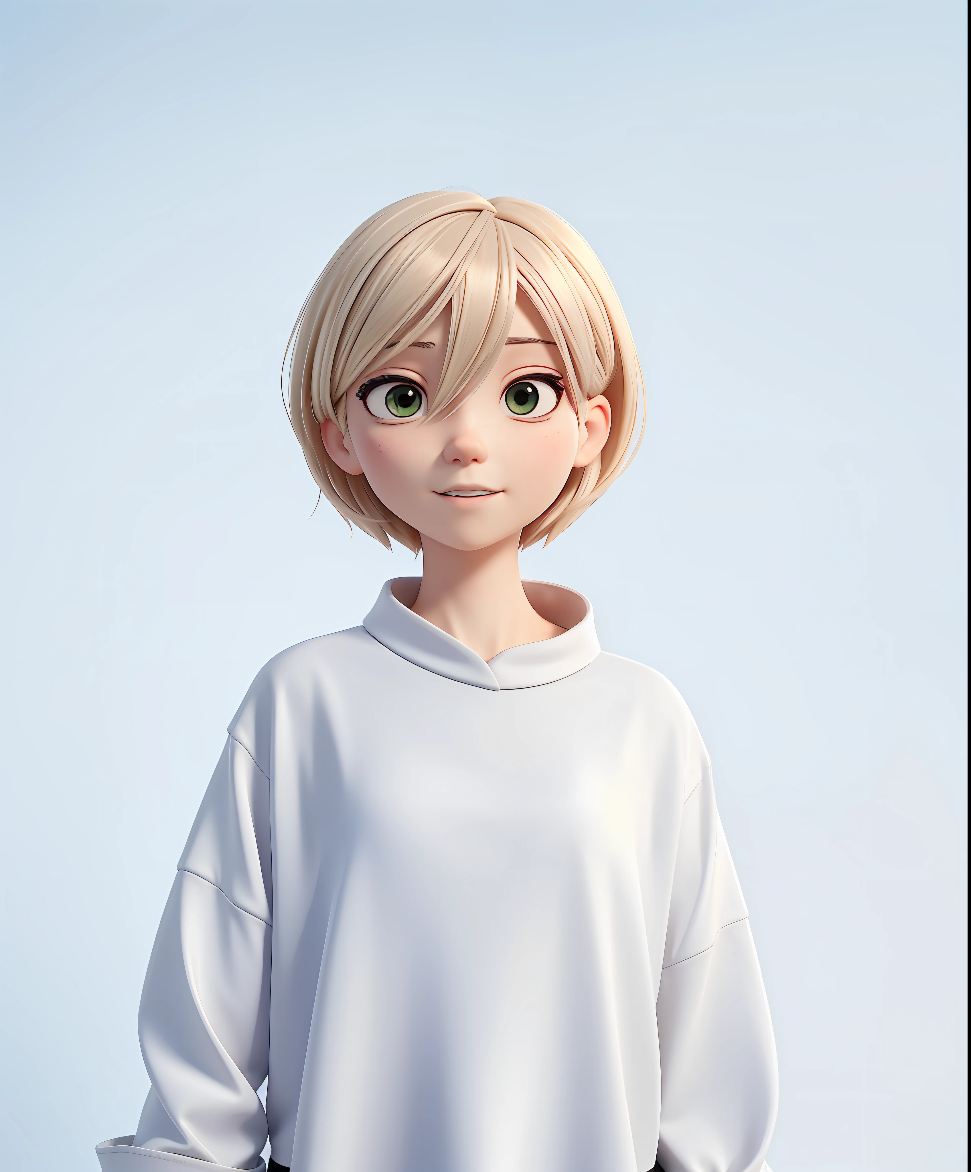 a close up of a woman with a white shirt and a white background, portrait a woman like reol, with short hair, sui ishida, shiori teshirogi, takeyuki kanda, paru itagaki, chiho, toru furuya, kaoru mori, yoshinari yoh, yasumoto oka, shikamimi