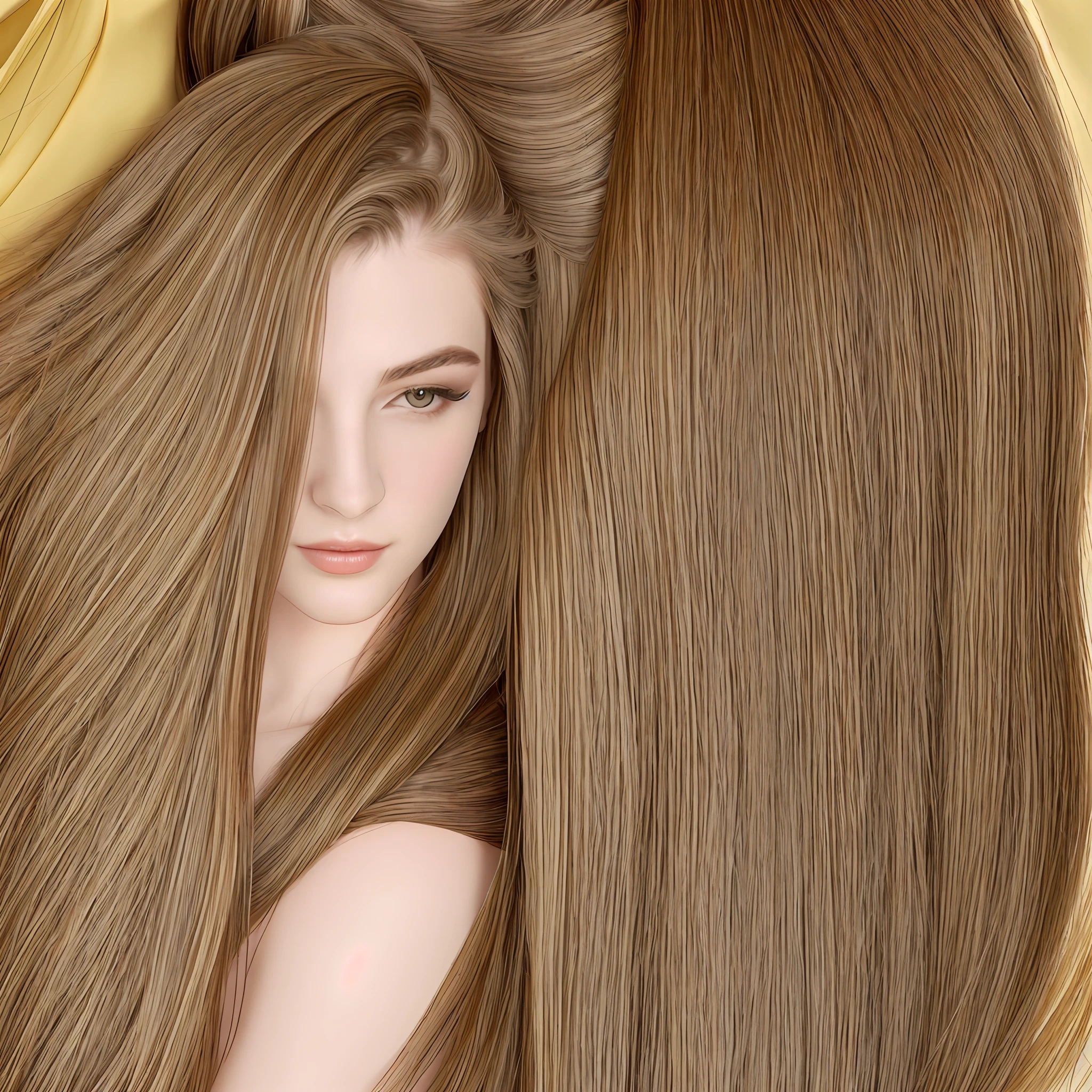 JK long hair knee-length silk --auto