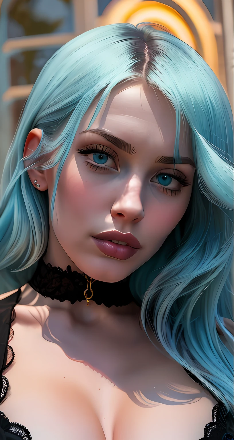woman, solo, stripper, light blue hair, dark blue eyes, detailed face, 
([Julianne Hough|Megan Fox|Christina Hendricks]:0.8), (puffy lips :0.9),
masterpiece, professional, high quality, beautiful, amazing, gothic, Getty Images, miko, giant,
photoshoot, 4k, realistic, detailed background, abhorrent, real life, by Walter Beach Humphrey, by Pierre Bonnard,