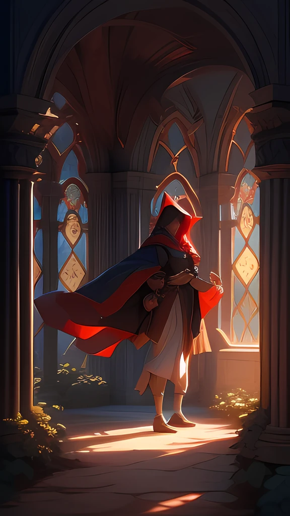 red riding hood, art nouveau , masterpiece, best quality, (extremely detailed CG unity 8k wallpaper), (best quality), (best illustration), (best shadow), absurdres, realistic lighting, (Abyss), beautiful detailed glow