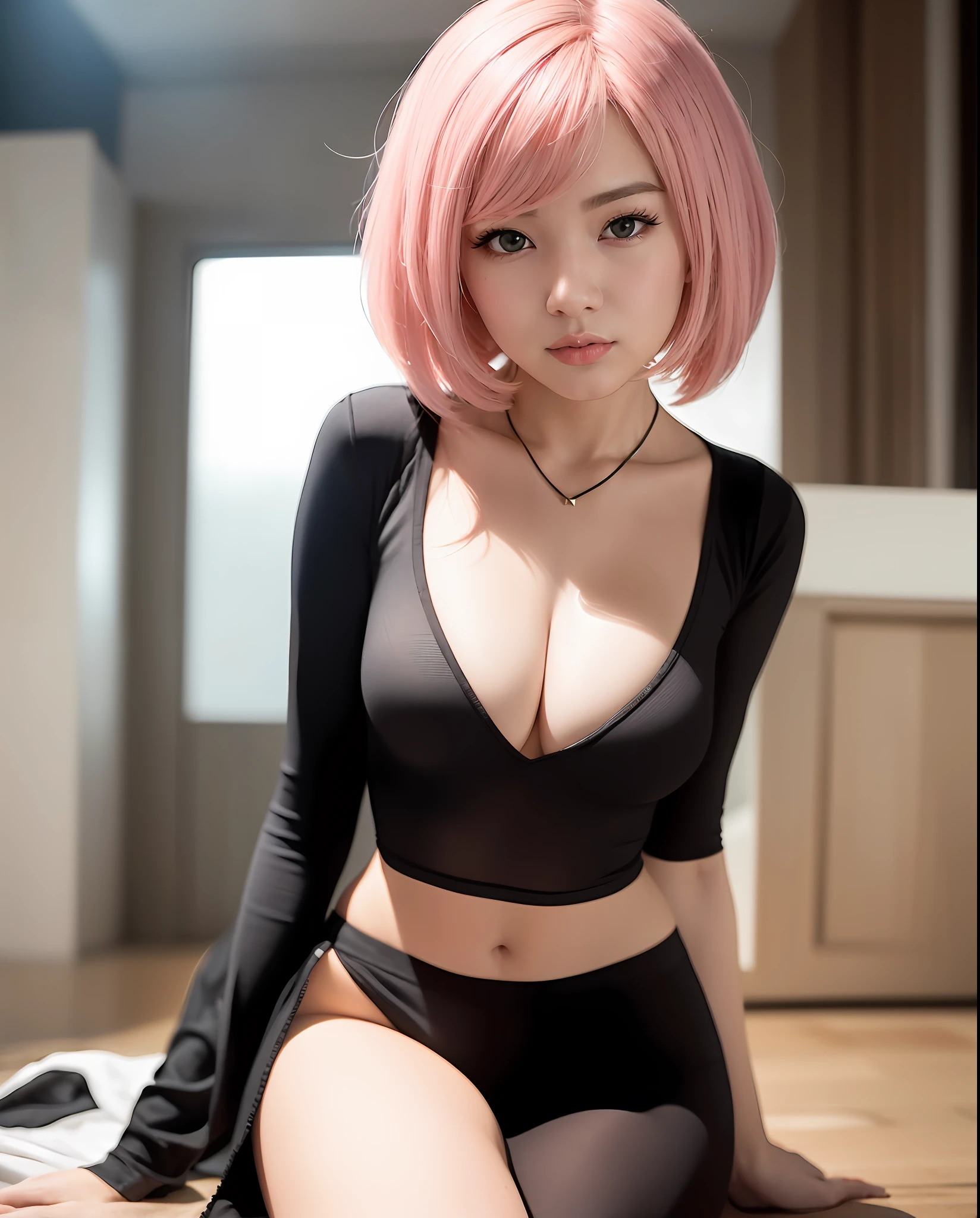 ulzzang-6500-v1.1,(raw photo:1.2),((photorealistic:1.4)),best quality,masterpiece, illustration, an extremely decision and beautiful, extremely detailed,CG,unity,8k wallpaper, Amazing, fineness detail , offcial art, 非常详细的 CG 统一 8k 壁纸, absurderes, Incredibly Ridiculous res, hugefilesize, ultra - detailed, A high resolution, Beautiful cute detailed girl, very detailed eyes and faces, Beautiful detailed eyes, light in face, 电影灯光, ,1girl,full bodyesbian,Full body photo,looking at viewert,(( pink hair)),red eyes,((bliss)),The best detailed background,((cosplay)),(ssmile) ,dual horsetail,((Do difficult movements)),