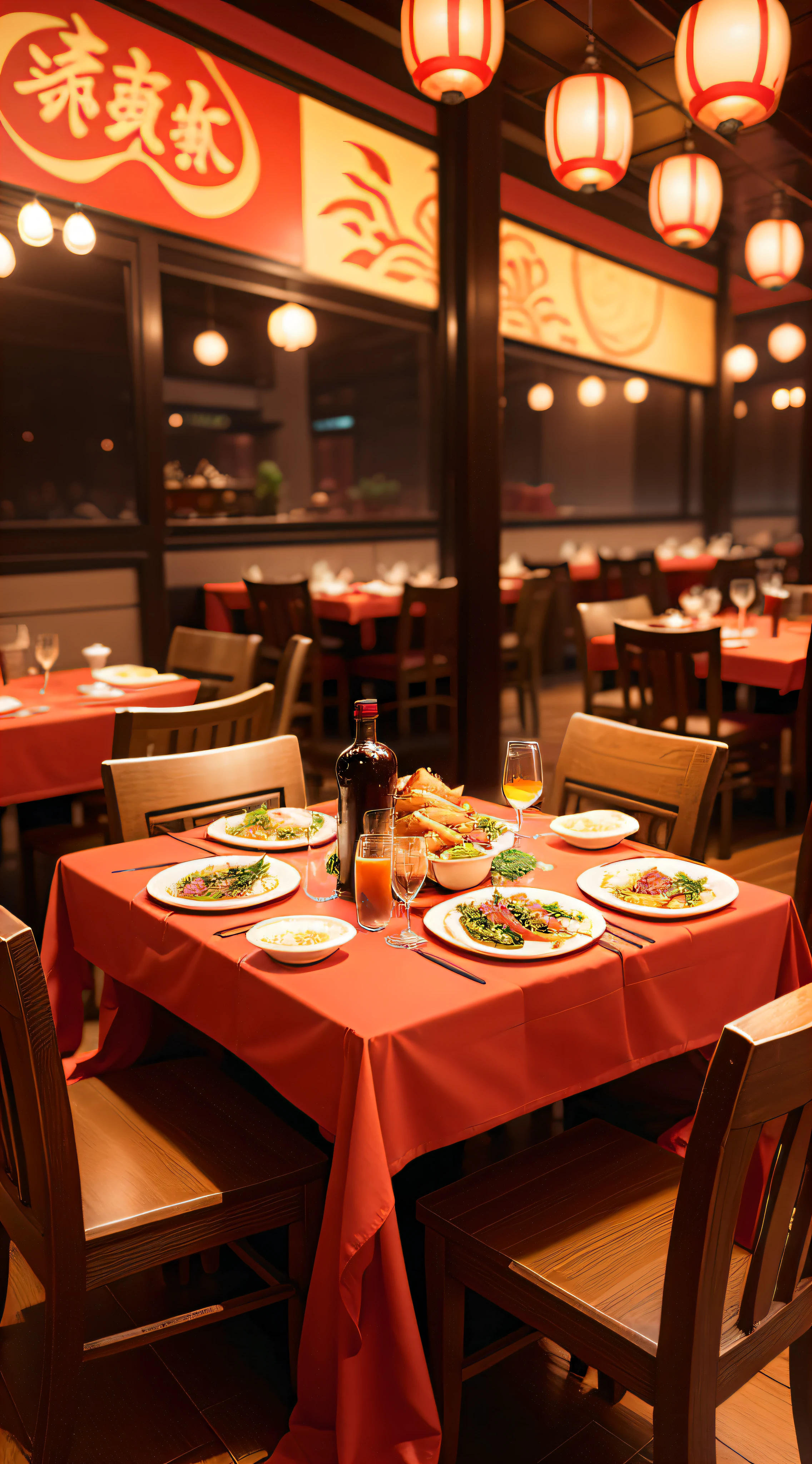 Dinner in the evening,Chinese restaurant,Evening parties,delicacies