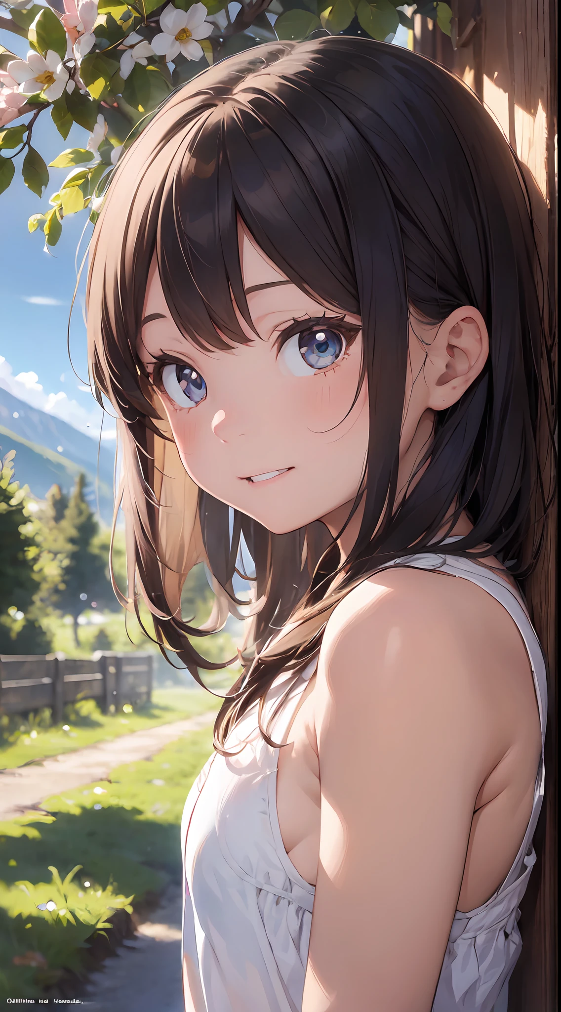 ((6year old girl:1.5)), Girl in 1, boobs loli, Petite girl, Complete ???????, Whole body, child's body, child, Super Cute, garl, Little girl, Beautiful Girl, beautiful shining body, Bangs,Brown hair,high eyes,(aquamarine eyess), drooping eyes, Petite,tall eyes, beautiful girl with fine details, beautiful and delicate eyes, Detailed face, Beautiful eyes, beautiful shining body, a smile, Happiness, 

Whole body angle, alps, Shepherd's daughter, Mountain Girl, plein air, alpine meadow,

Natural light,((Realism: 1.2)), dynamic far view shot,Cinematic lighting, Perfect composition, by sumic.busty petite, ultra hyper-detailed, Official art, Maste Piece, (Best Quality:1.3), glint, the Extremely Detailed CG Unity 8K Wallpapers, Detailed background, Maste Piece, Best Quality, (Maste Piece), (Best Quality:1.4), (ultra-high-resolution:1.2), (hiper realistic:1.4), (Photorealistic:1.2), Best Quality, High quality, A high resolution, Detail enhancement,