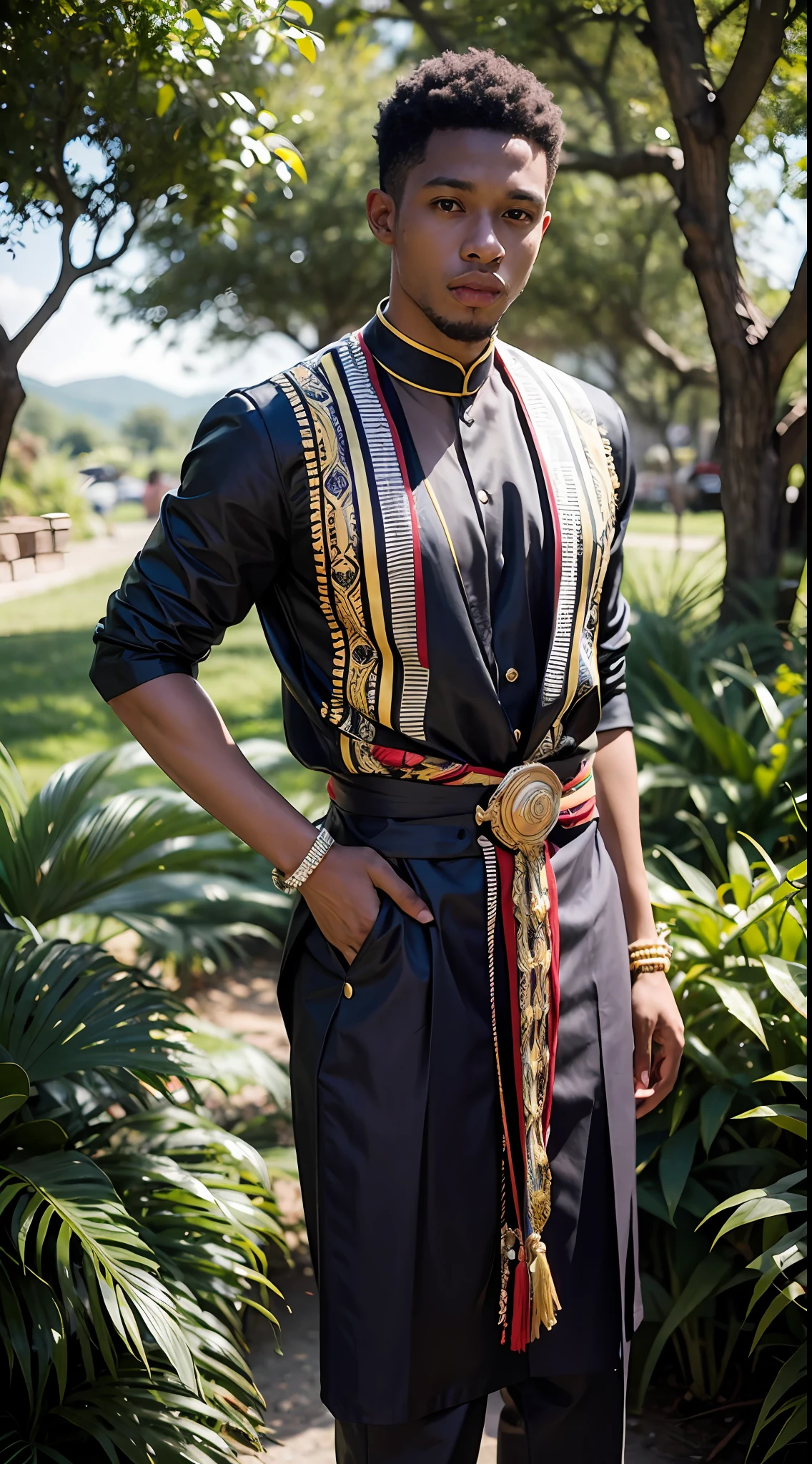 Garoto africano de terno