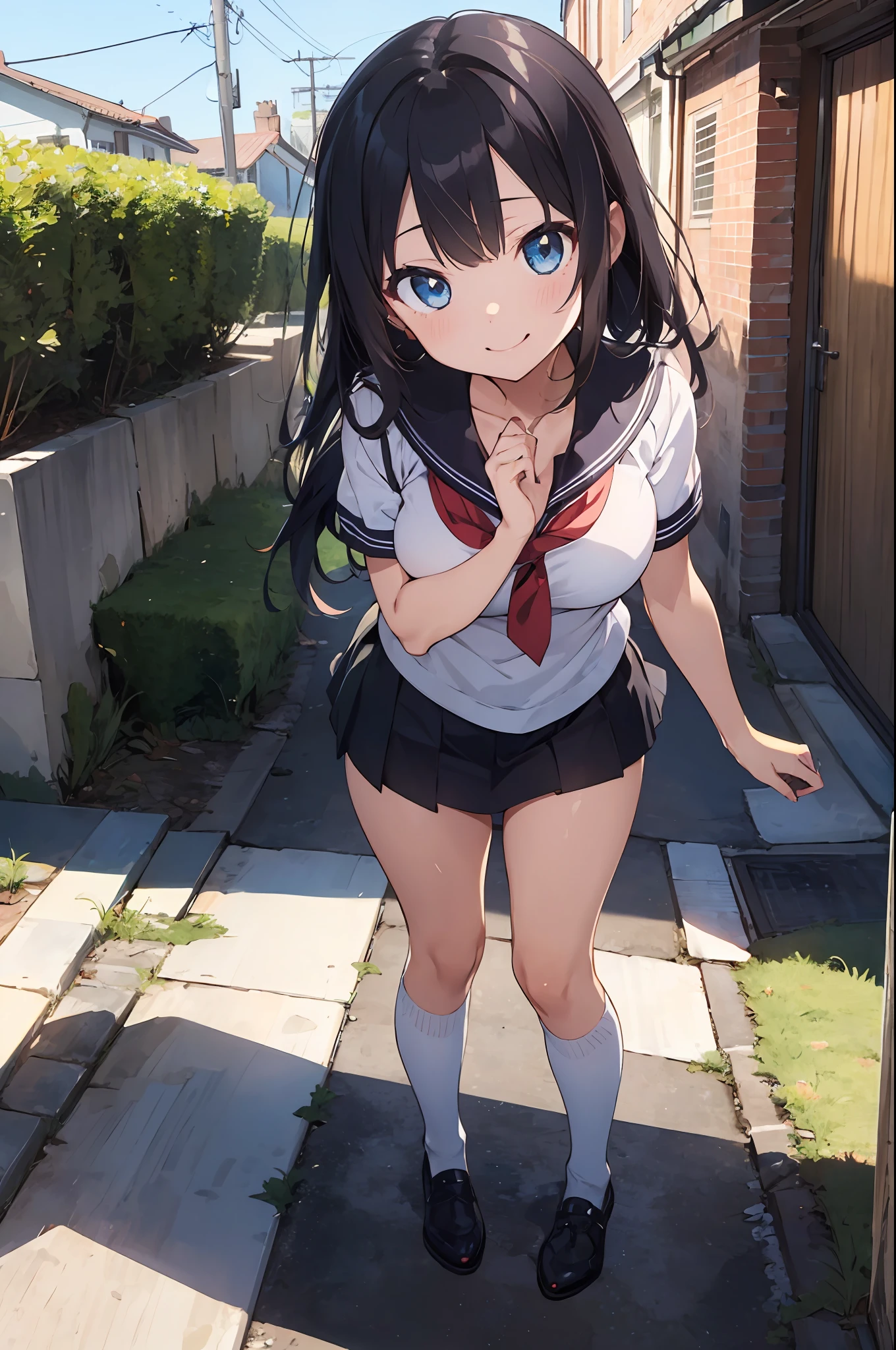 masterpiece, best quality, ultra-detailed,(loli),sel anime, ,anime moe art style,animated style illustration, (beautiful eyes), ((cute)), cute, (lovely),, , shiny skin, ,ultra high res, 
1 girl,full body,,smile,school bikini,,short sleeves,miniskirt,outdoor,cleavage of the breast、thigh,white panties,city、molesting,blunt bangs