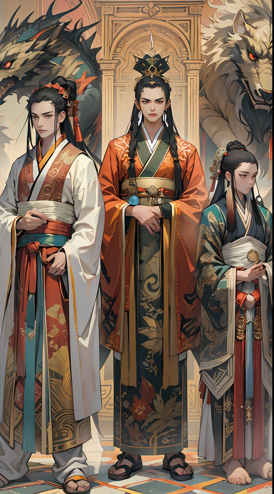 Qiong Xiong and others stand aside, looking serious, hoping that Li Gu will consider the suggestion of the Divine Beast Alliance. They appear somewhat helpless, as they are well aware that there is still a significant gap between themselves and the Eight Major Forces, , 32k, best quality, masterpiece, super detail, high details,