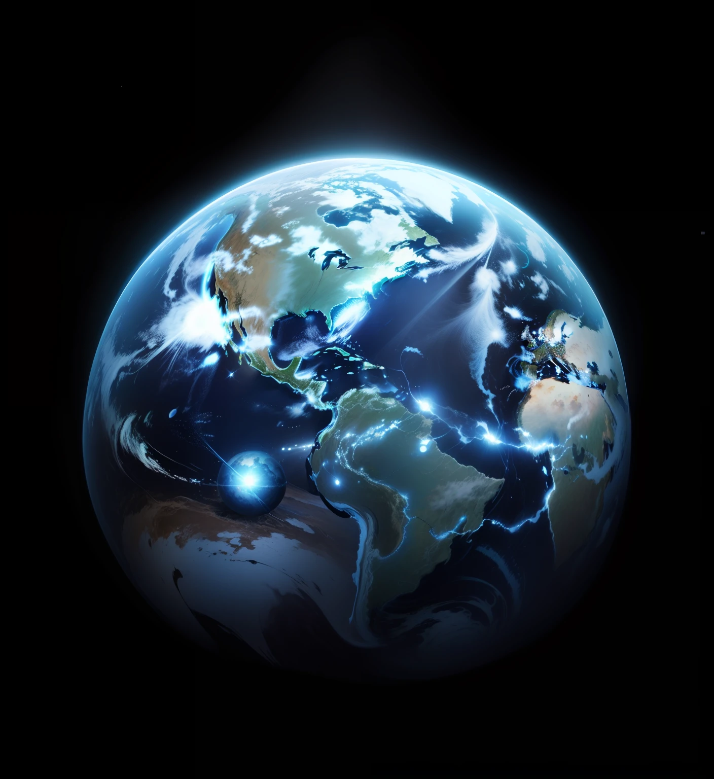 planet earth,sense of science and technology,With a little light effect --auto