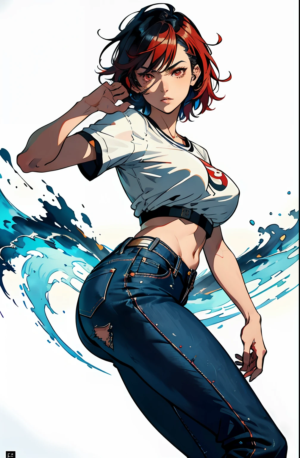 :: comix style ryuko hikari ::2.9 style :: concept art, smooth, sharp focus, illustration, , character sheet, lightningwave, beautiful style::style jkenneth rocafort ::2.9 (masterpiece:1.2, best quality), (finely detailed beautiful eyes: 1.2), ((1girl jada sezer beautiful woman )), ((solo)), (red eyes:1.4), (finely detailed eyes and detailed face:1.3),), (with jeans and a white t-shirt or dress:1.3), (beautiful and clear background:1.2), (extremely detailed cg, ultra-detailed, best shadow:1.1), ((depth of field)), ((watercolor)), large breasts, bare shoulders, flowers and petals, beautiful concept illustration , (white background:0.5), (illustration :1.1), (extremely fine and beautiful:1.1), (perfect details:1.1),::yoji shinkawa style ::2.0 illustration style,tatoon style,ferocious bear ultra detailed, (beautiful and clear background:1.2),, fantastic paintings ,graffit style, perfection, dynamic, highly detailed, watercolor painting, artstation, concept art, smooth, sharp focus, illustration, character sheet, artstation, concept art, smooth, sharp focus, illustration, art by kim jung gi,, artgerm, carne griffiths and wadim kashin ,, lightningwave, watercolor painting ,paint dripping by tim okamura, victor nizovtsev, greg rutkowski, noah bradley. trending on artstation, 8k, masterpiece, graffiti paint, fine detail, full of color, intricate detail, golden ratio illustration,monochromatic green background, masterpiece, best quality, high quality, highres, best quality, high resolution fix, bright amazing lighting, detail enhancement, best quality, high quality, highres, detail enhancement, best quality, high quality, 8k