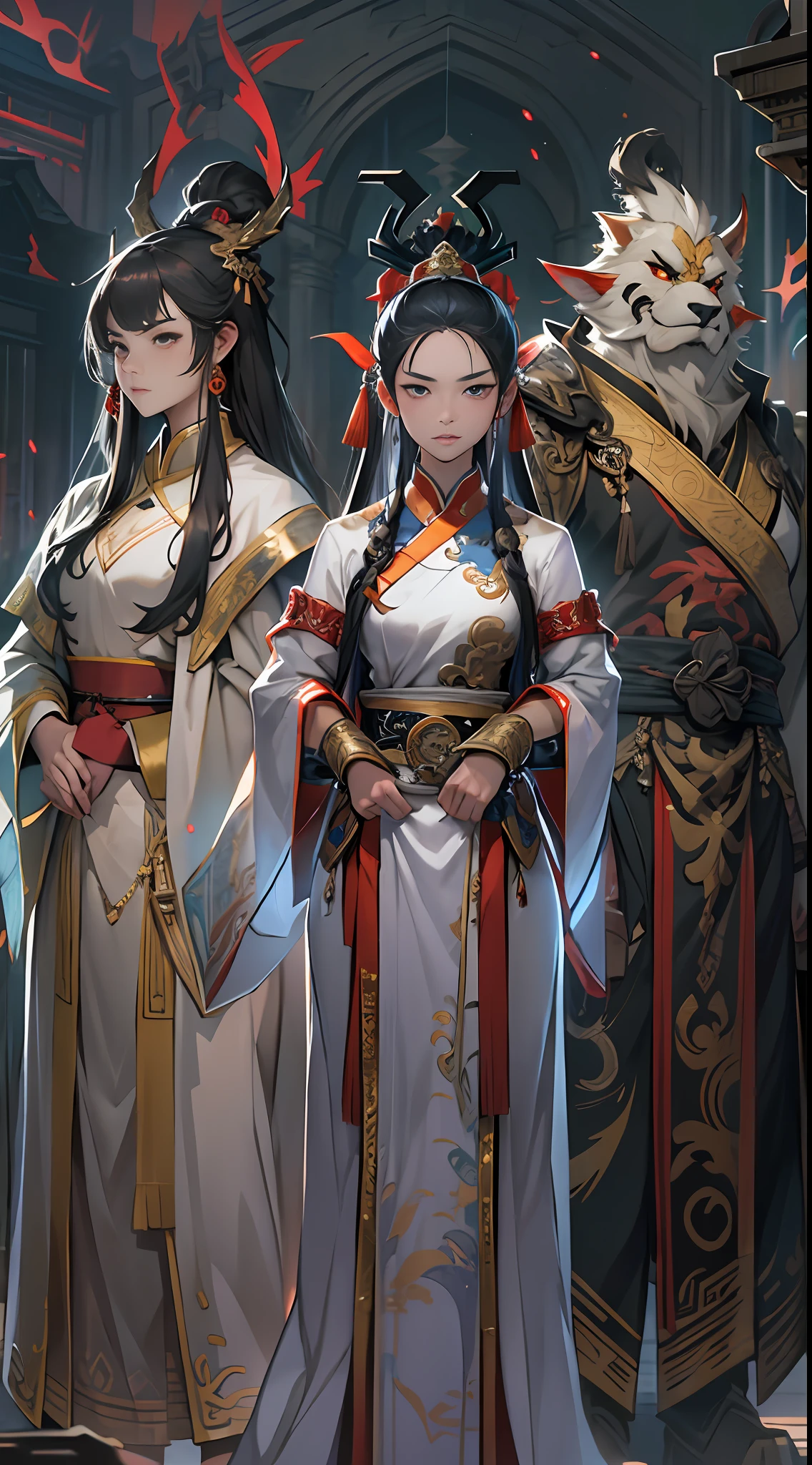 Qiong Xiong and others stand aside, looking serious, hoping that Li Gu will consider the suggestion of the Divine Beast Alliance. They appear somewhat helpless, as they are well aware that there is still a significant gap between themselves and the Eight Major Forces, , 32k, best quality, masterpiece, super detail, high details,