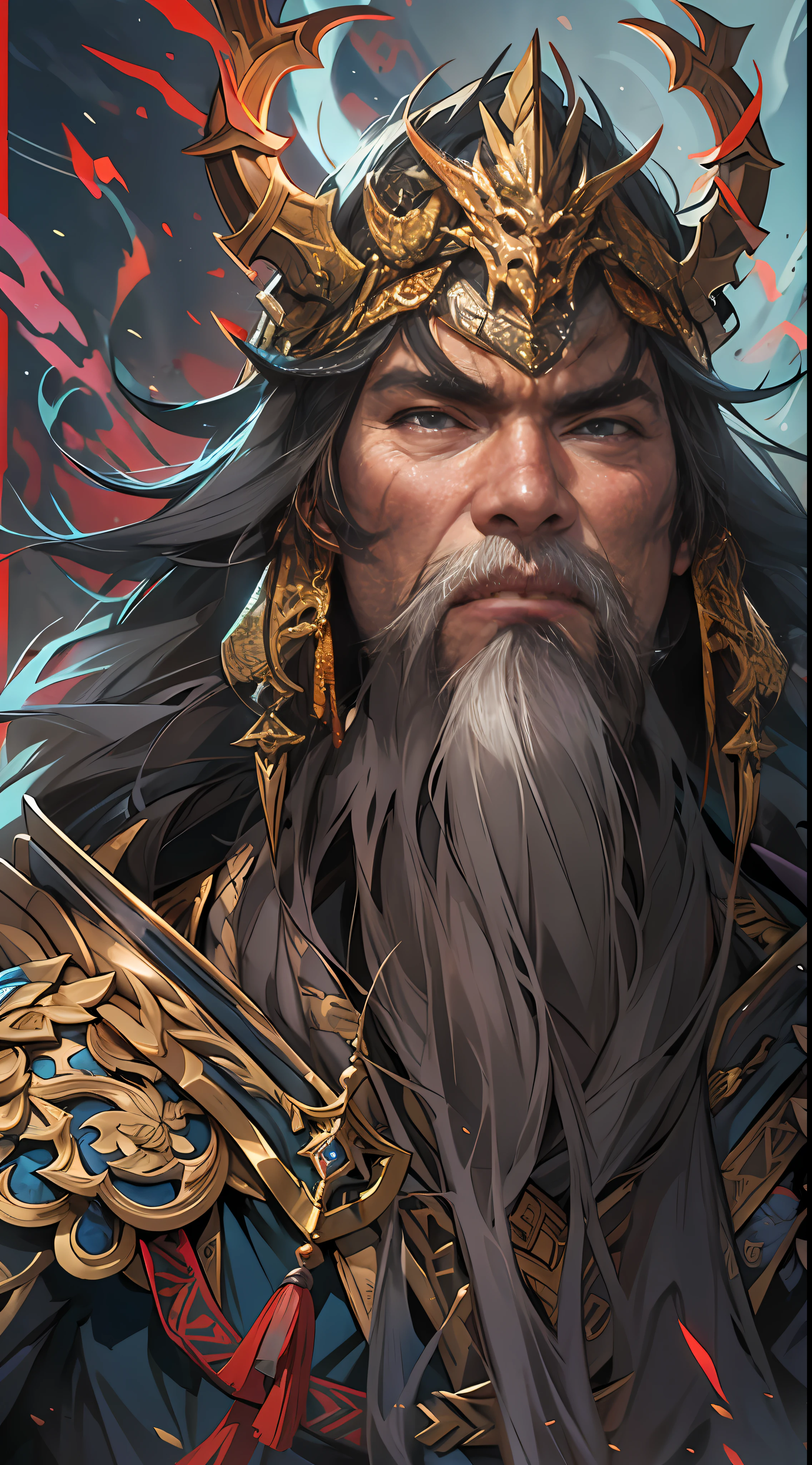 Li Gu exudes an aura of victory, having successfully defeated the invaders. However, there is still a significant gap in strength between them and Li Gu, and the Divine Beast Alliance and the Demon God Alliance have no intention of letting them go, , 32k, best quality, masterpiece, super detail, high details,