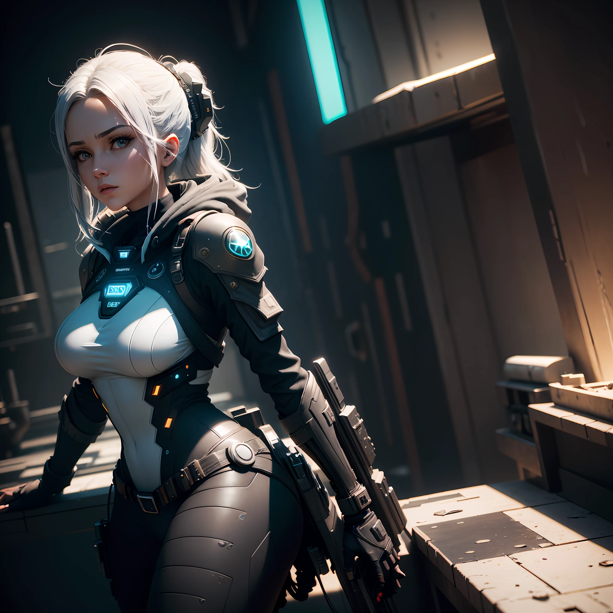 ((Best quality)), ((masterpiece)), (detailed:1.4), 3D, an image of a beautiful cyberpunk female,HDR (High Dynamic Range),Ray Tracing,NVIDIA RTX,Super-Resolution,Unreal 5,Subsurface scattering,PBR Texturing,Post-processing,Anisotropic Filtering,Depth-of-field,Maximum clarity and sharpness,Multi-layered textures,Albedo and Specular maps,Surface shading,Accurate simulation of light-material interaction,Perfect proportions,Octane Render,Two-tone lighting,Wide aperture,Low ISO,White balance,Rule of thirds,8K RAW, --auto