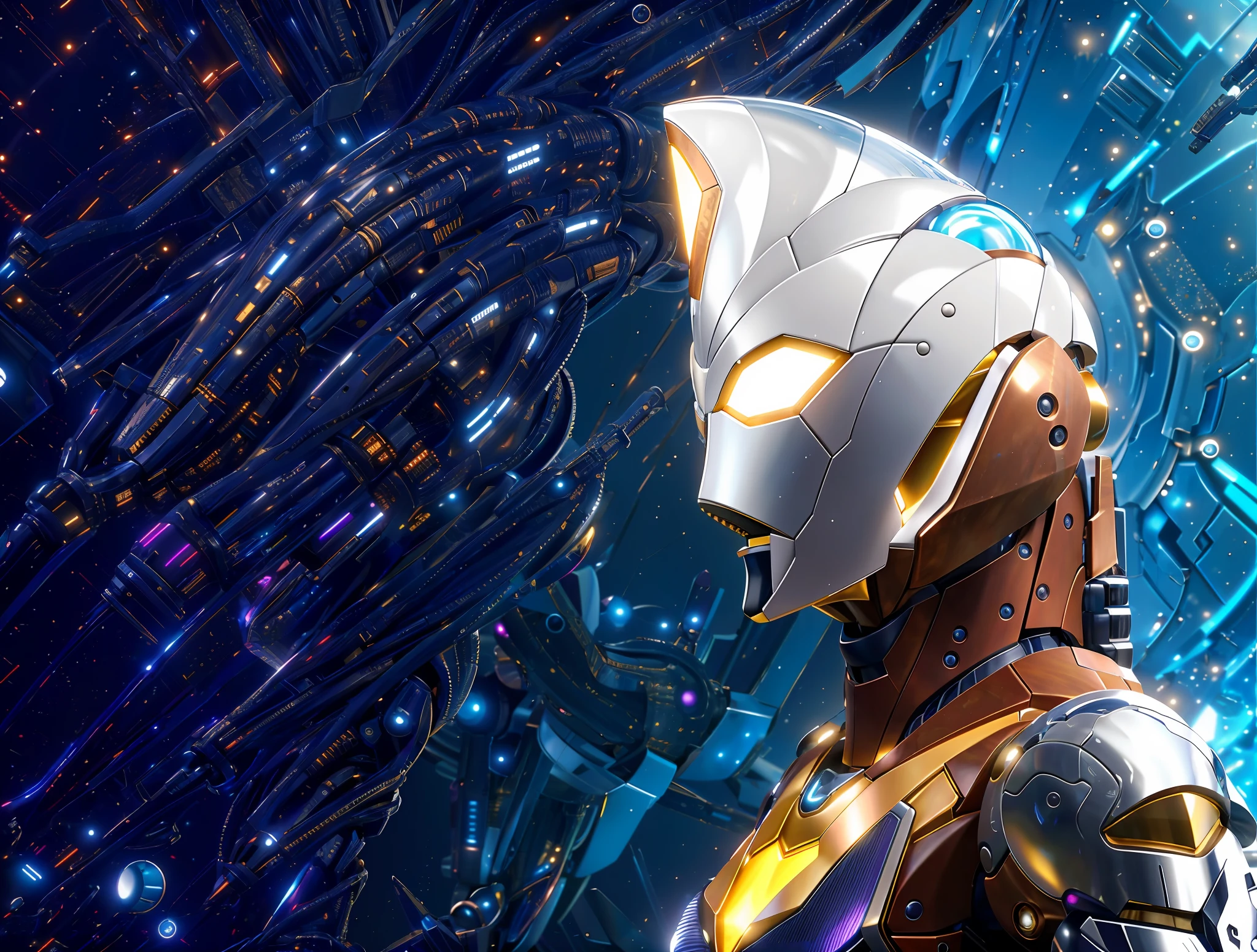 1mecha, Best quality, Biomechanical, Ultra photo realsisim, ultra - detailed(1.25), finely complex, insanely details(1.1), Clear lines, scifi aesthetic, A masterpiece, Highlight artistic innovation。