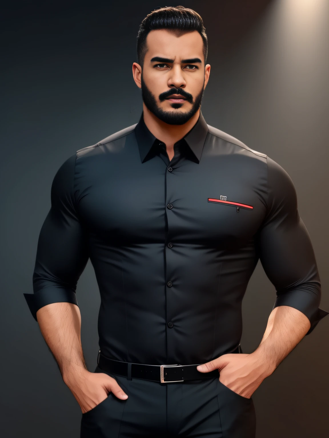 Um homem de roupa preta, terno e gravata, cinematico 8k