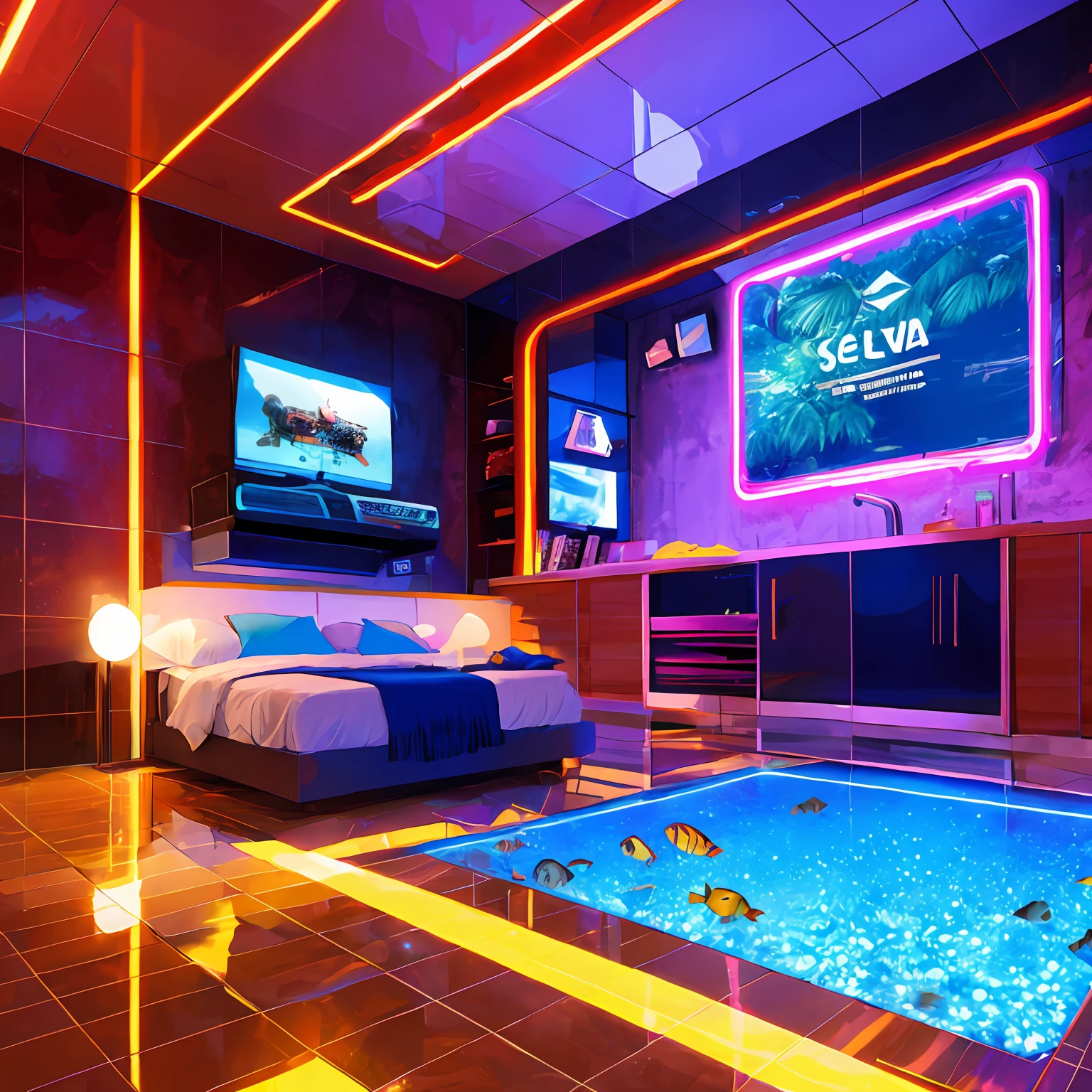 led azul
