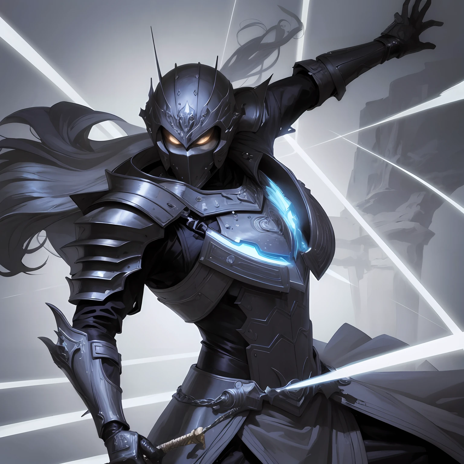 Swing the sword with both hands,Background with war background