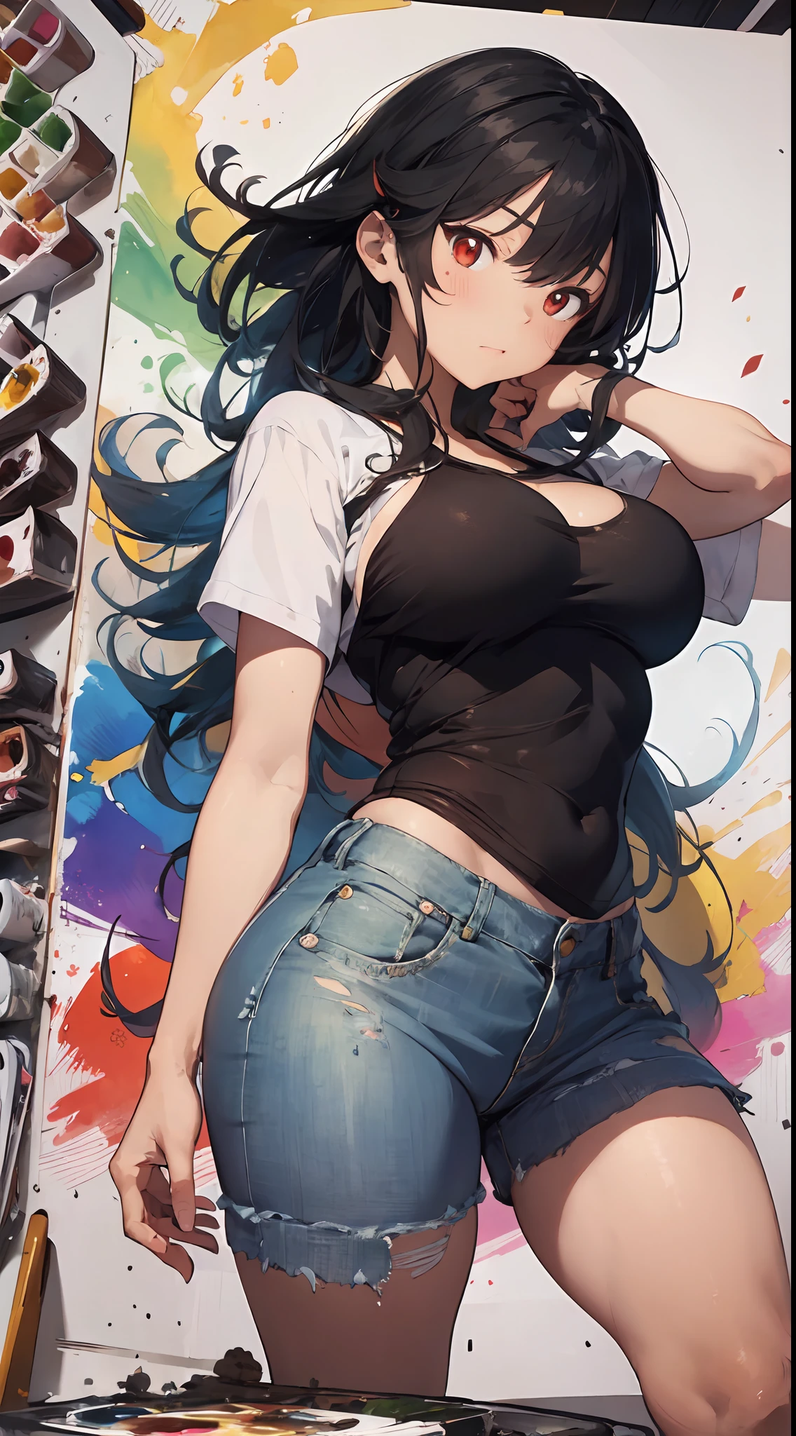 :: comix style ryuko hikari ::2.9 style :: concept art, smooth, sharp focus, illustration, , character sheet, lightningwave, beautiful style::style jkenneth rocafort ::2.9 (masterpiece:1.2, best quality), (finely detailed beautiful eyes: 1.2), ((1girl jada sezer beautiful woman )), ((solo)), (red eyes:1.4), (finely detailed eyes and detailed face:1.3),), (with jeans and a white t-shirt or dress:1.3), (beautiful and clear background:1.2), (extremely detailed cg, ultra-detailed, best shadow:1.1), ((depth of field)), ((watercolor)), large breasts, bare shoulders, flowers and petals, beautiful concept illustration , (white background:0.5), (illustration :1.1), (extremely fine and beautiful:1.1), (perfect details:1.1),::yoji shinkawa style ::2.0 illustration style,tatoon style,ferocious bear ultra detailed, (beautiful and clear background:1.2),, fantastic paintings ,graffit style, perfection, dynamic, highly detailed, watercolor painting, artstation, concept art, smooth, sharp focus, illustration, character sheet, artstation, concept art, smooth, sharp focus, illustration, art by kim jung gi,, artgerm, carne griffiths and wadim kashin ,, lightningwave, watercolor painting ,paint dripping by tim okamura, victor nizovtsev, greg rutkowski, noah bradley. trending on artstation, 8k, masterpiece, graffiti paint, fine detail, full of color, intricate detail, golden ratio illustration,monochromatic green background, masterpiece, best quality, high quality, highres, best quality, high resolution fix, bright amazing lighting, detail enhancement, best quality, high quality, highres, detail enhancement, best quality, high quality, 8k