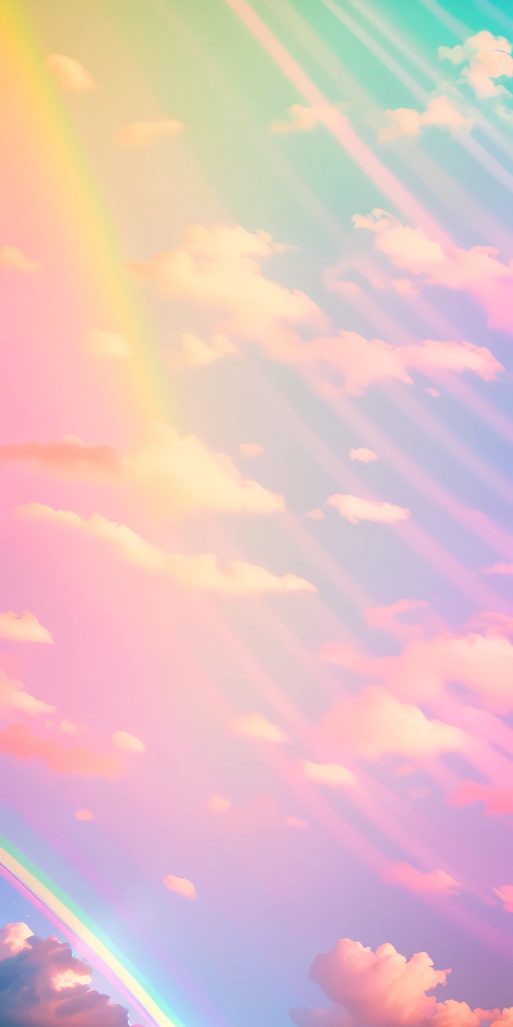 Brightly colored clouds and stars in the sky，The background is bright, sunny rainbow galaxy stormy sea, rainbow bg, pastel rainbow, galaxy colored, galactic light colors, cosmic and colorful, heavenly colors, Dreamy colors, earth and pastel colors, cosmic colors, Gentle background, Ethereal background, colorful pastel, Beautiful image, background pastel, Colorful galactic theme colors, ethereal rainbows