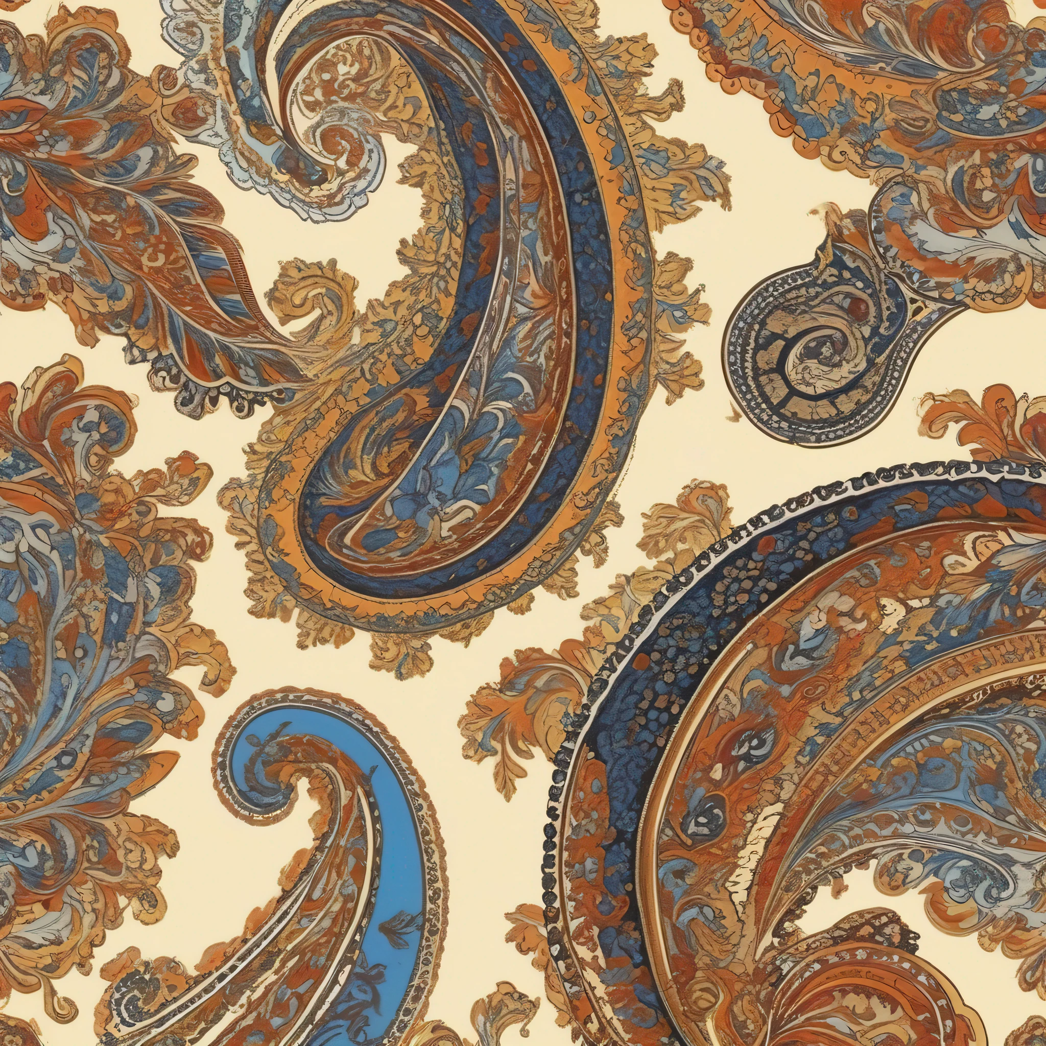 Big paisley、Complex pattern、Image of ETRO、paisley、Italy